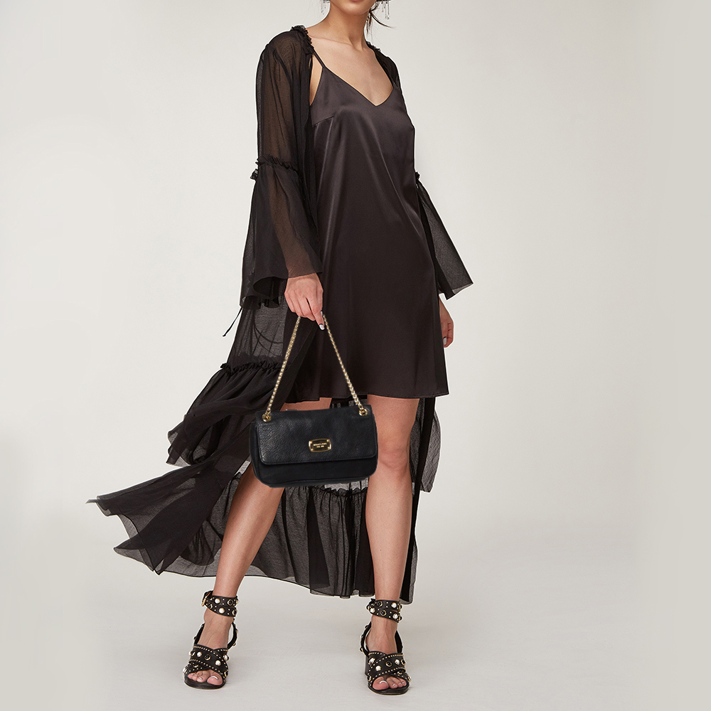 

MICHAEL Michael Kors Black Leather Jet Set Chain Shoulder Bag
