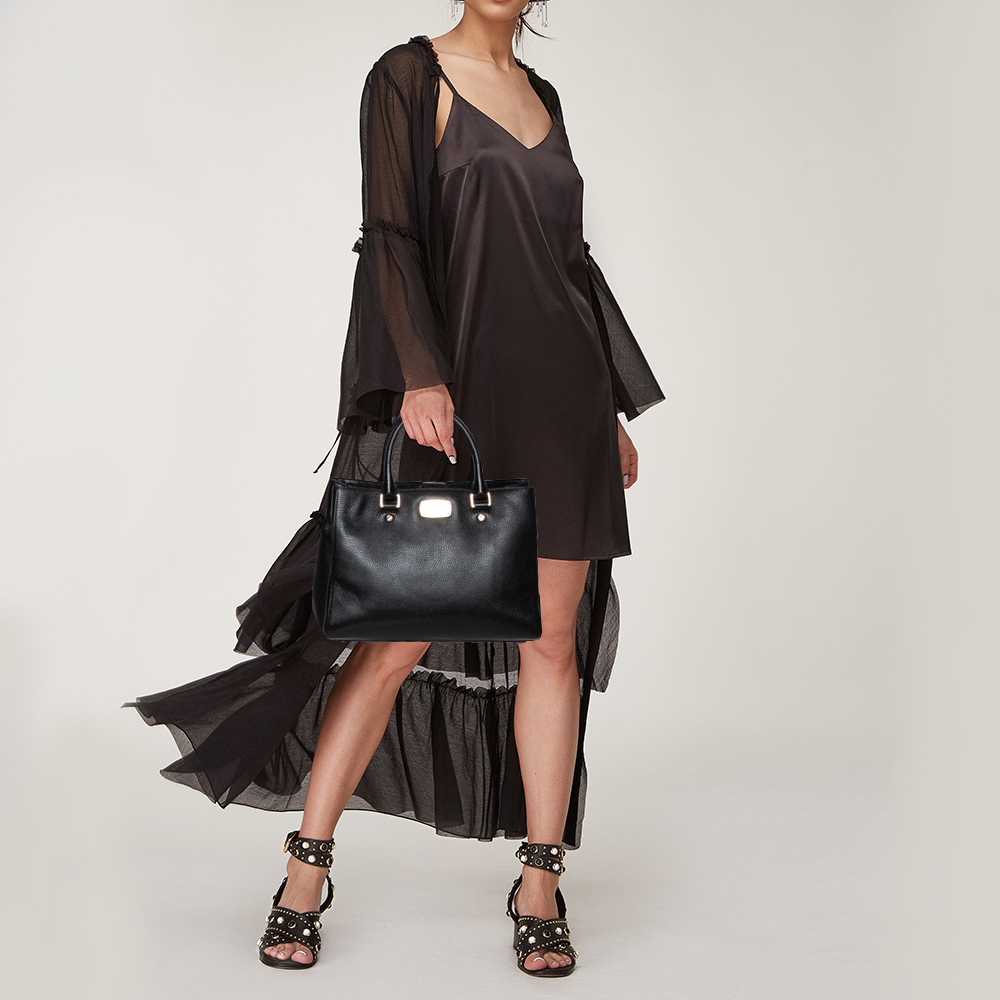

MICHAEL Michael Kors Black Leather Satchel