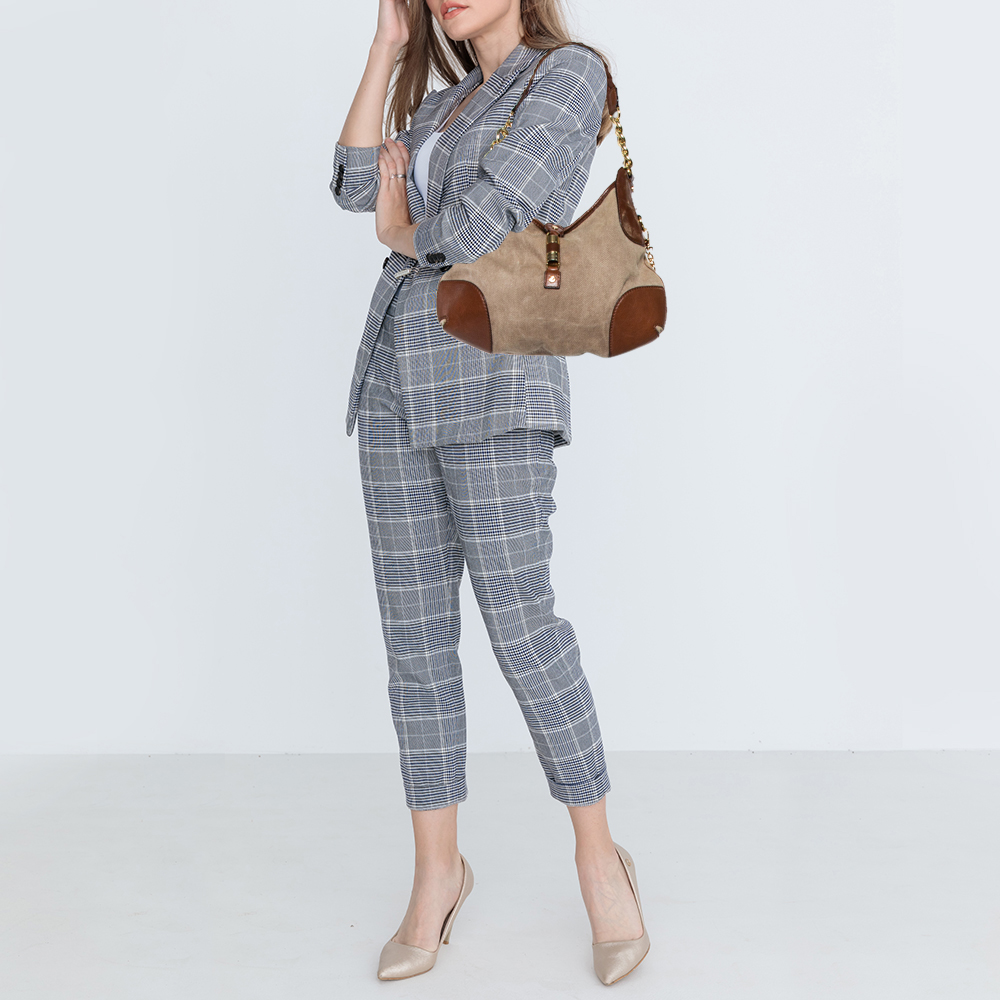 

MICHAEL Michael Kors Brown Canvas and Leather Vintage Hobo
