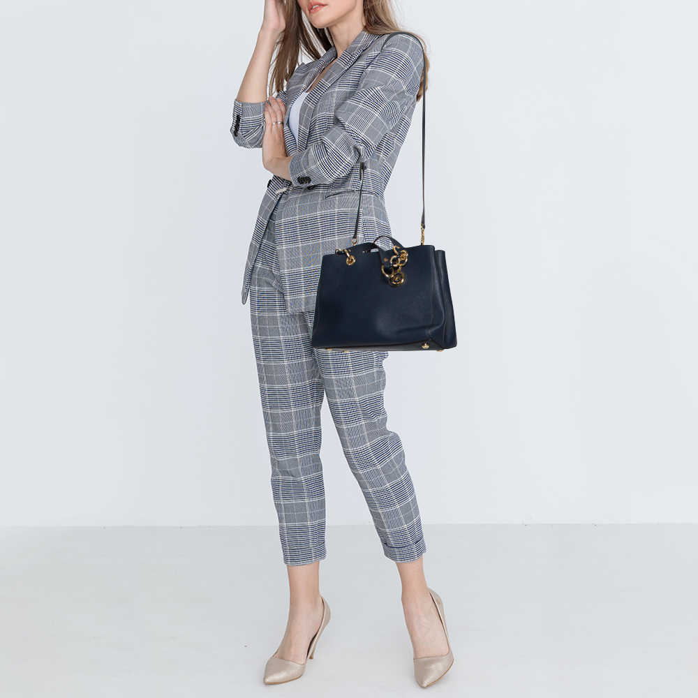 

MICHAEL Michael Kors Dark Blue Leather  Cynthia Tote