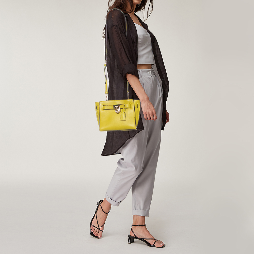 

MICHAEL Michael Kors Yellow Leather Hamilton Crossbody Bag