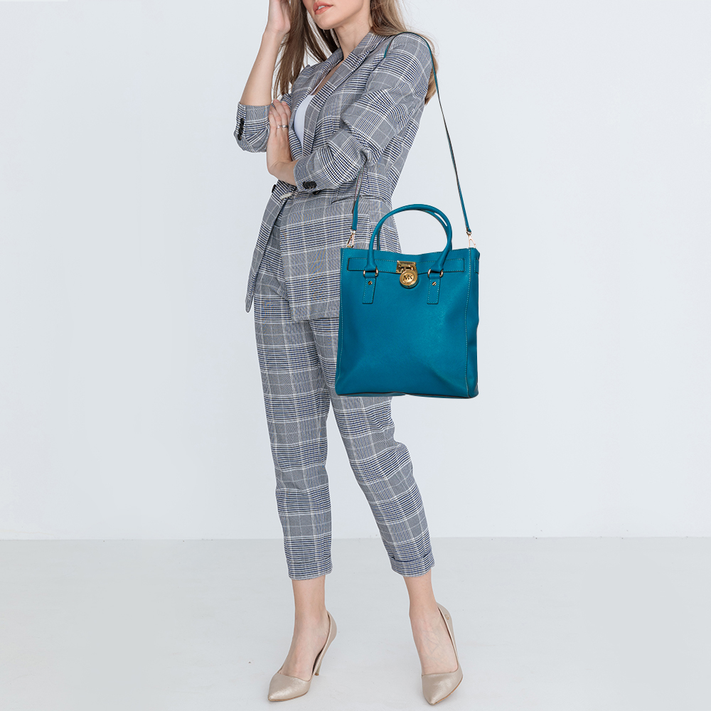 

Michael Michael Kors Blue Leather East West Hamilton Tote