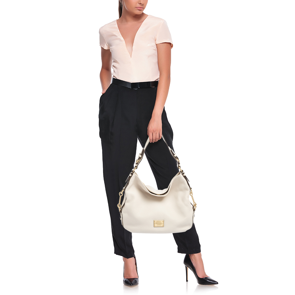 

MICHAEL Michael Kors White Leather Hobo