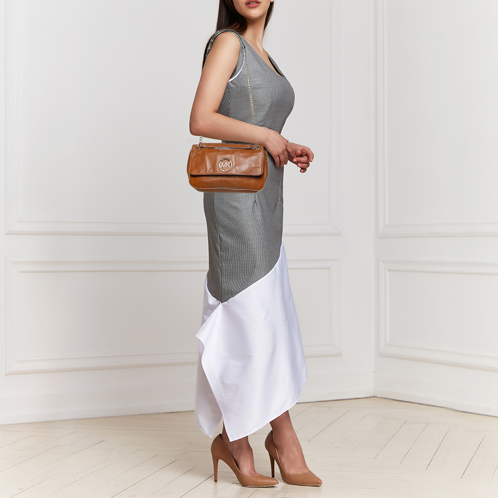 

MICHAEL Michael Kors Brown Leather Fulton Shoulder Bag