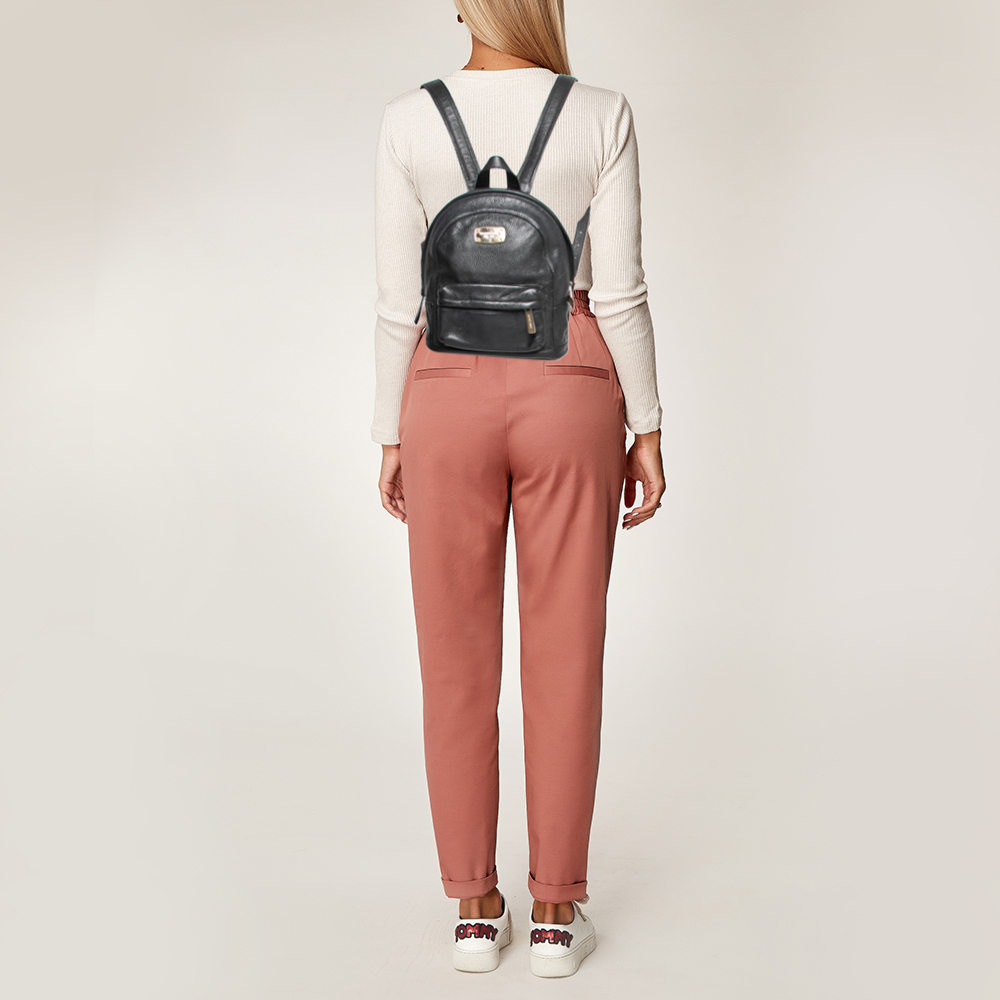 

MICHAEL Michael Kors Black Leather Mini Backpack