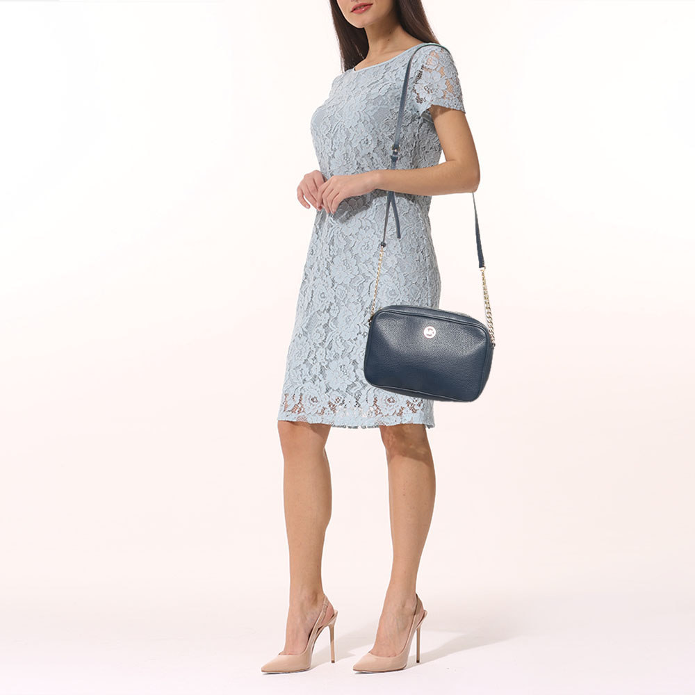 

MICHAEL Michael Kors Navy Blue Leather Crossbody Bag