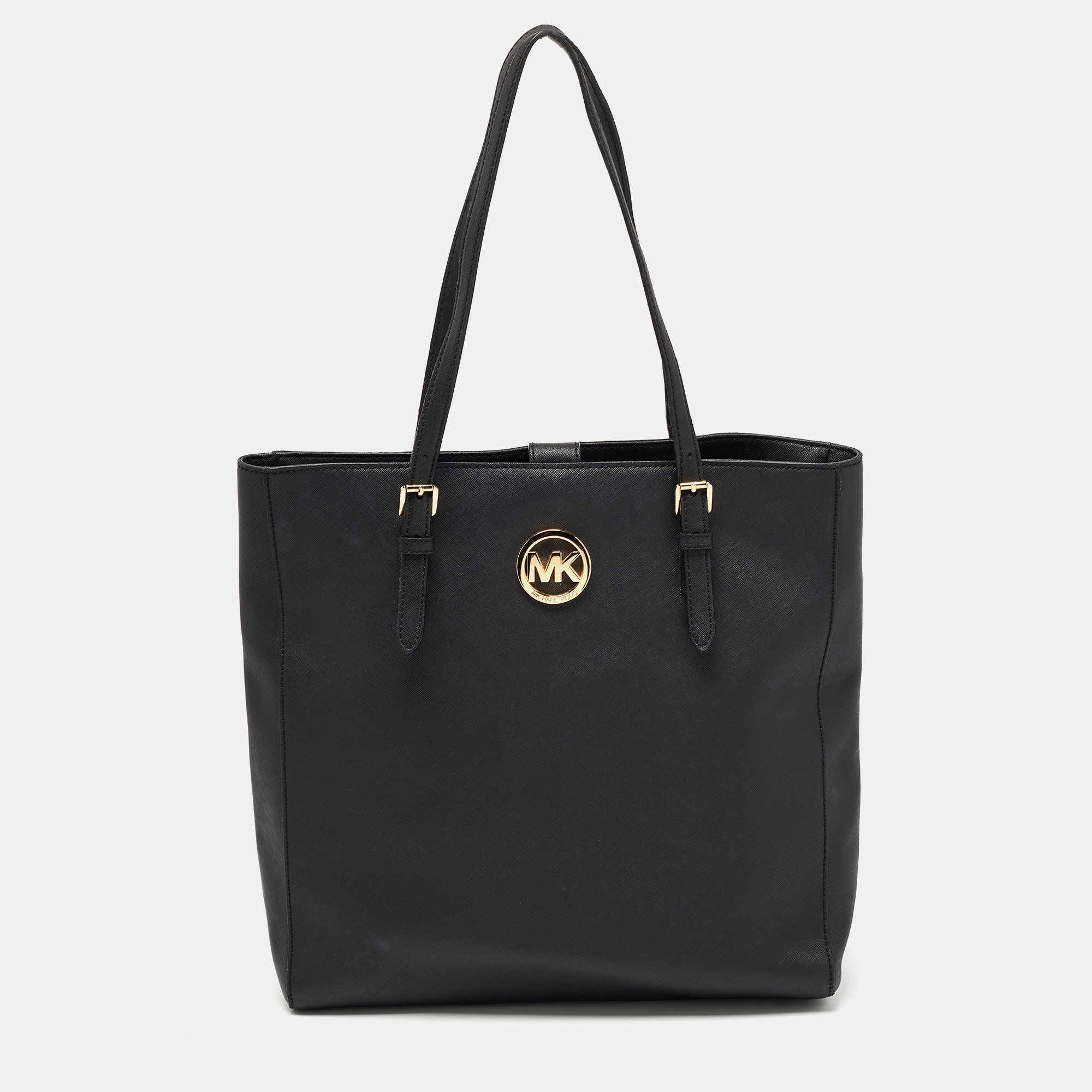 Pre-owned Michael Michael Kors Black Saffiano Leather Tote