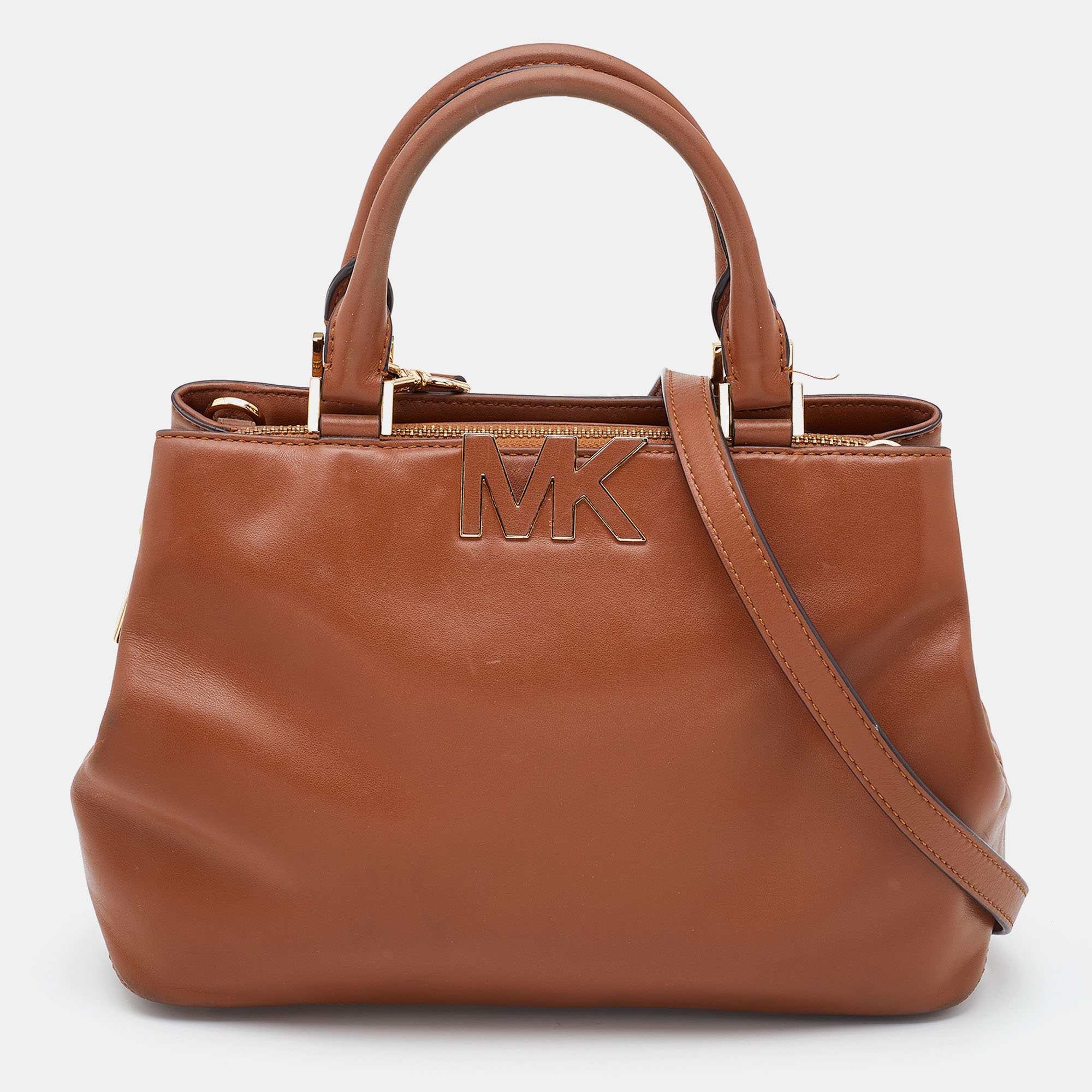 Pre-owned Michael Michael Kors Tan Leather Florence Satchel