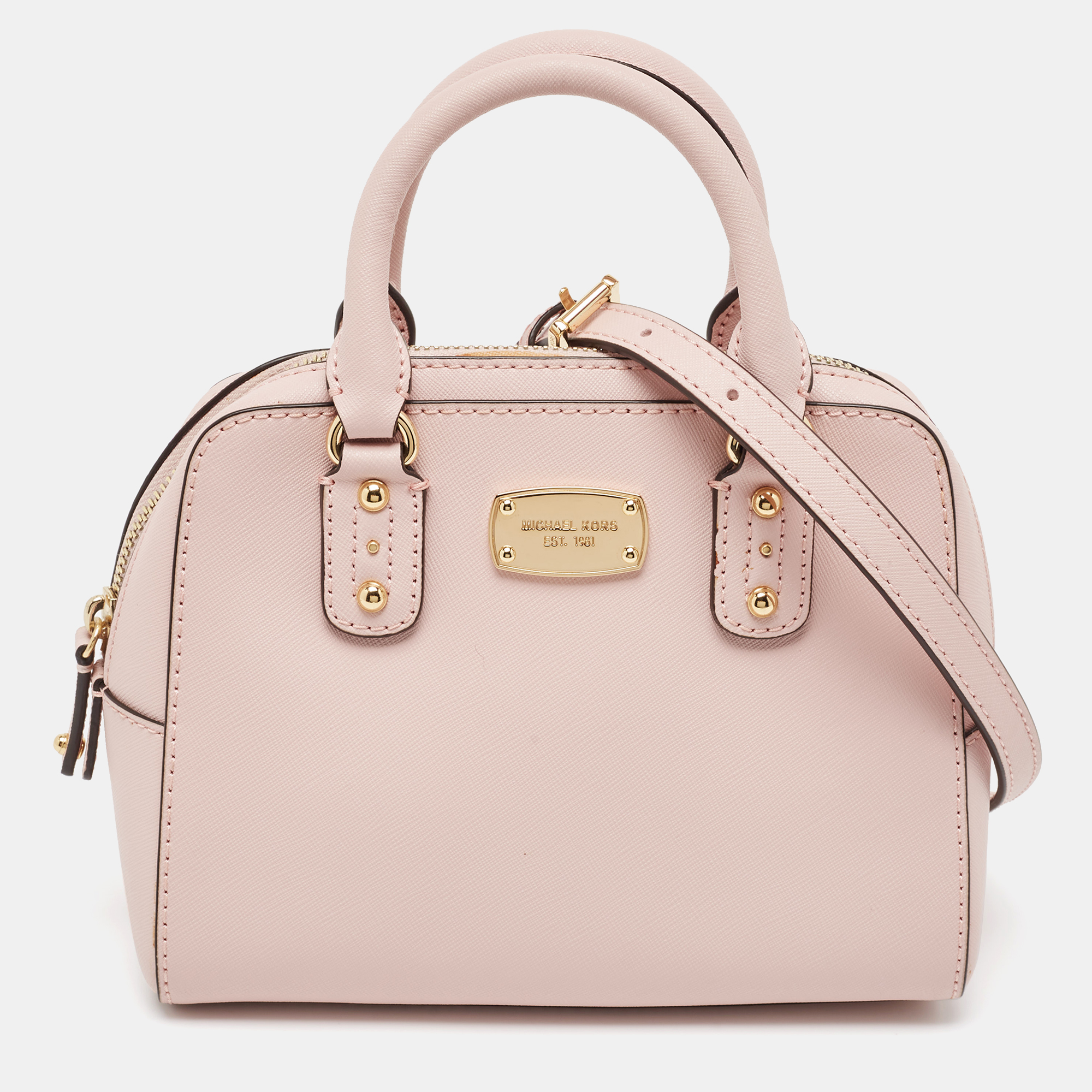 Pre-owned Michael Michael Kors Pink Leather Mini 2way Bag