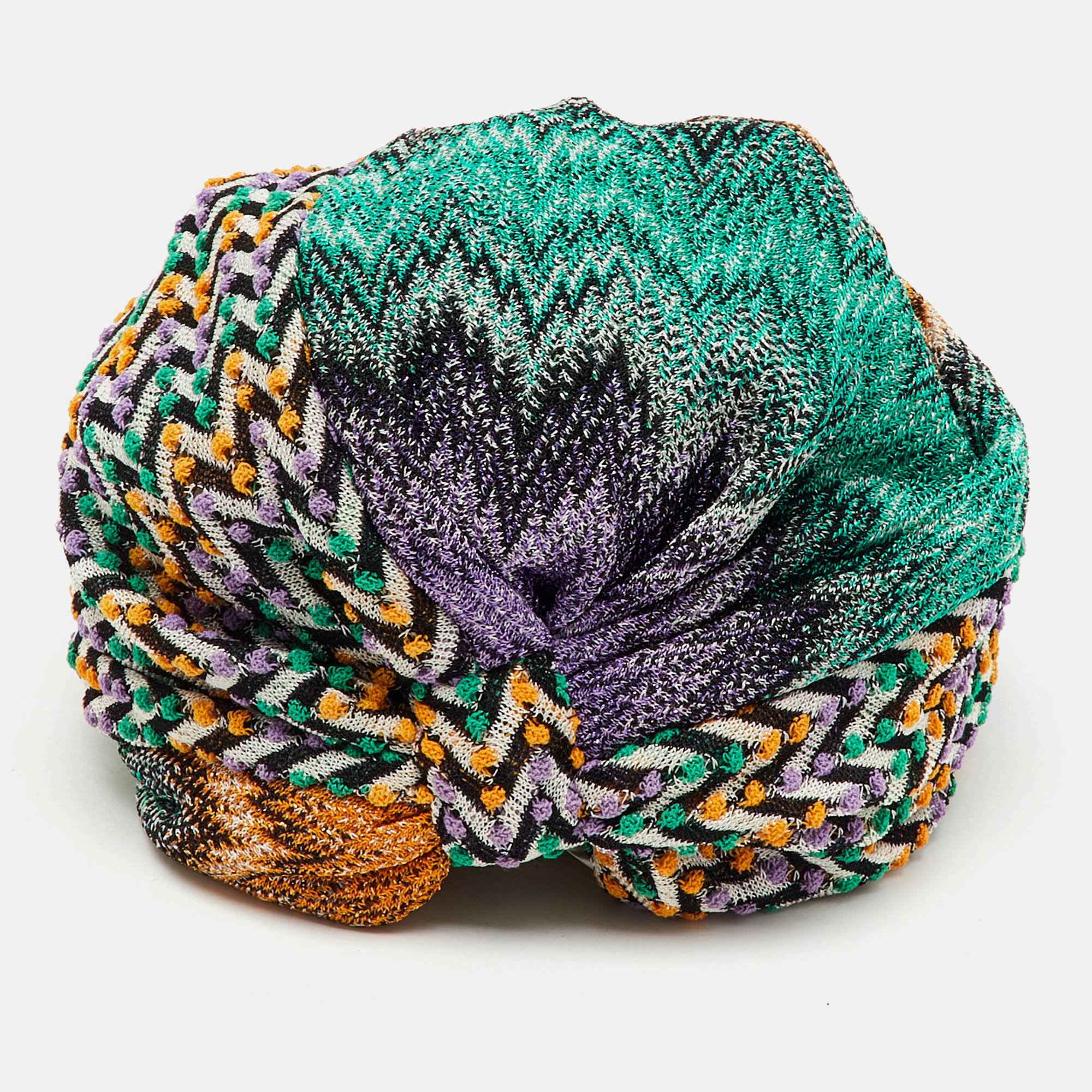 Pre-owned Missoni Multicolor Lurex Knit Headband One Size