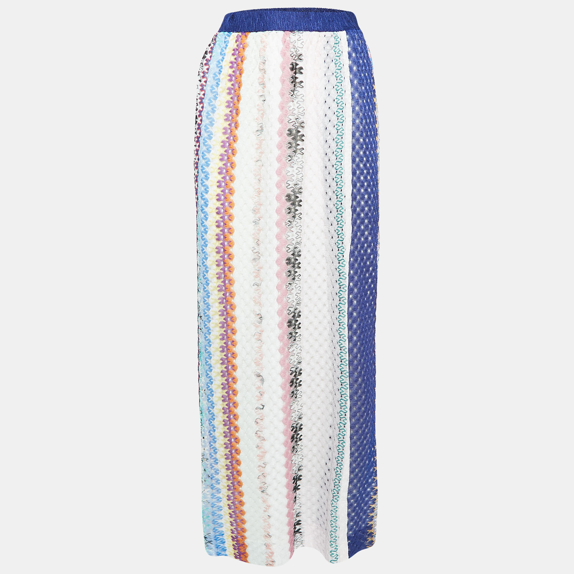 

Missoni Mare Multicolor Chevron Knit Maxi Skirt M