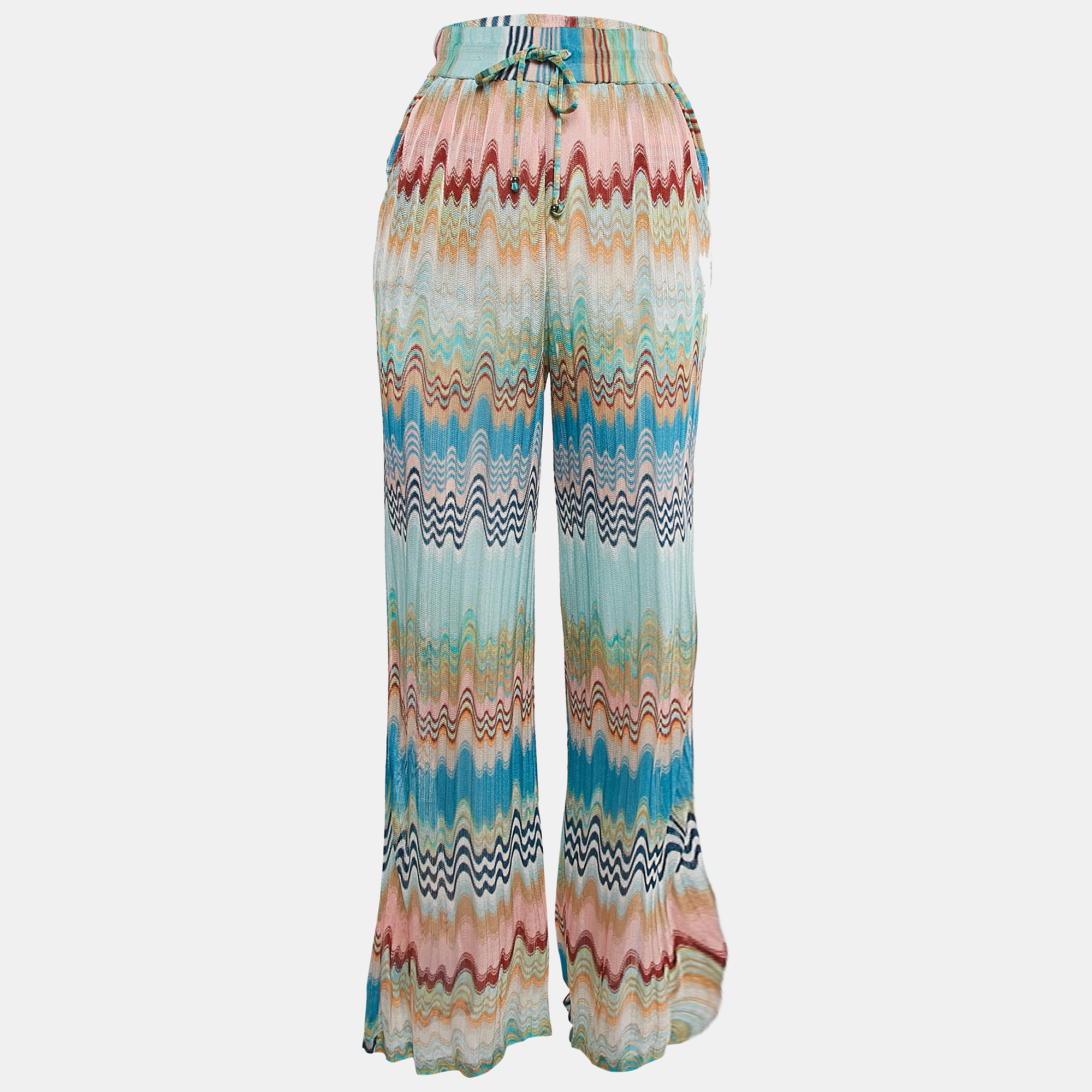 

Missoni Mare Multicolor Patterned Knit Cover-Up Beach Pants S