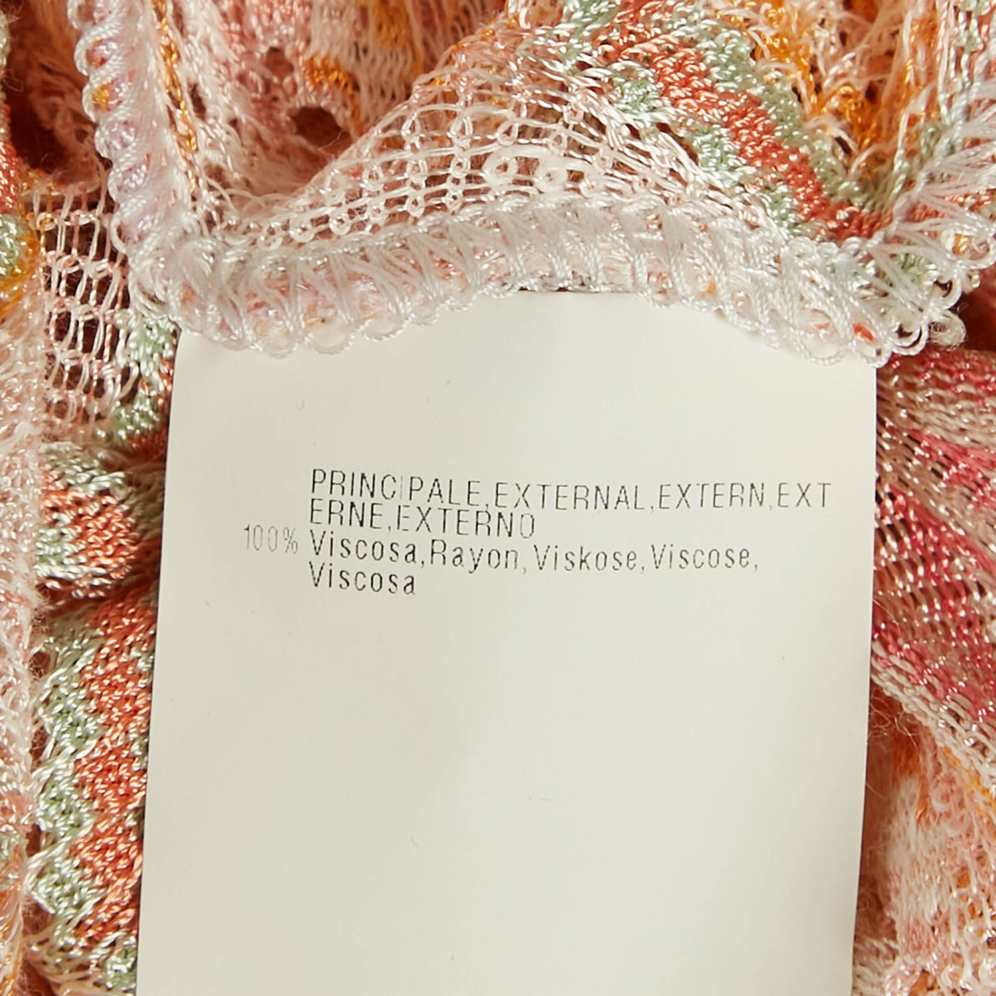 Missoni Mare Multicolor Patterned Knit Long Dress M 