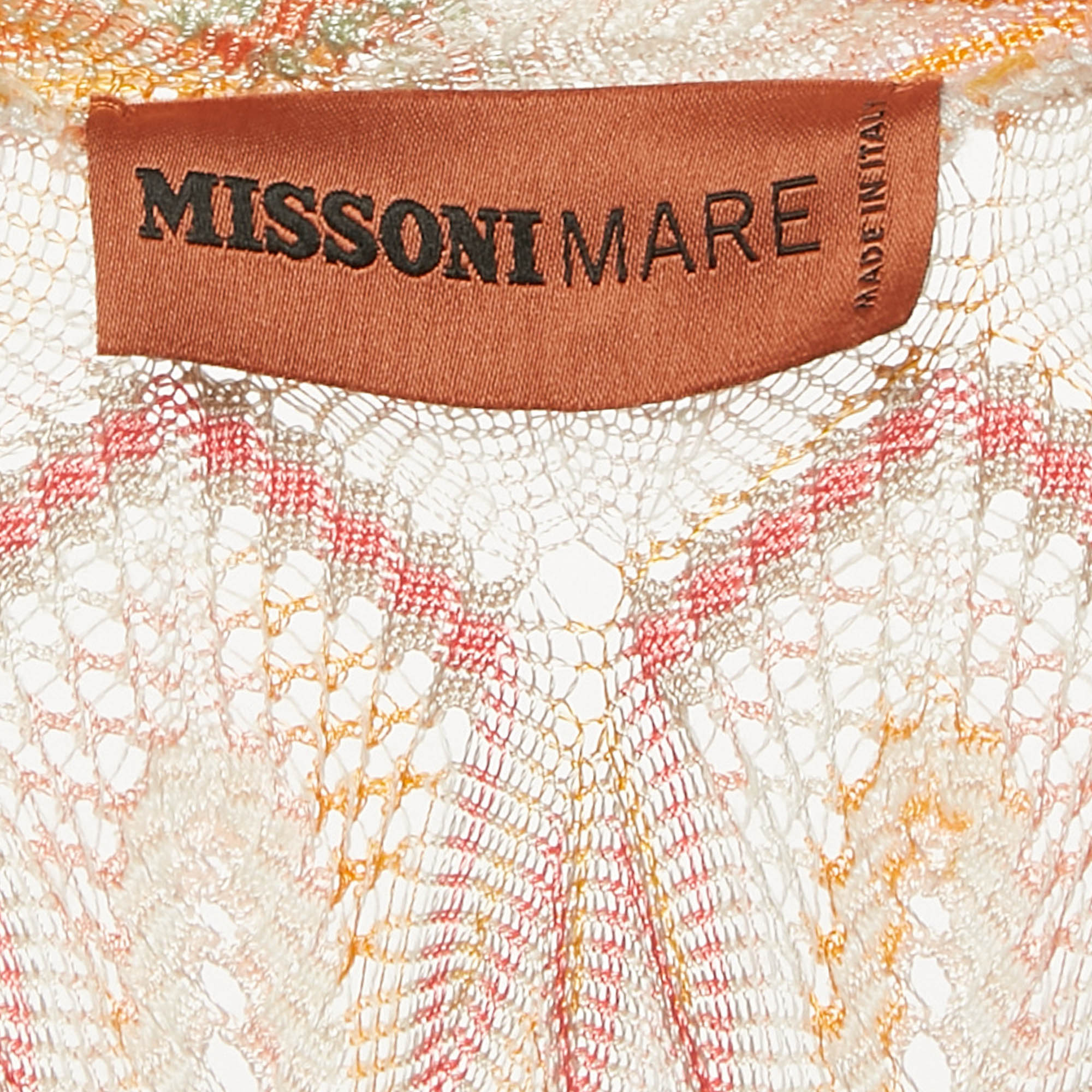 Missoni Mare Multicolor Patterned Knit Long Dress M 