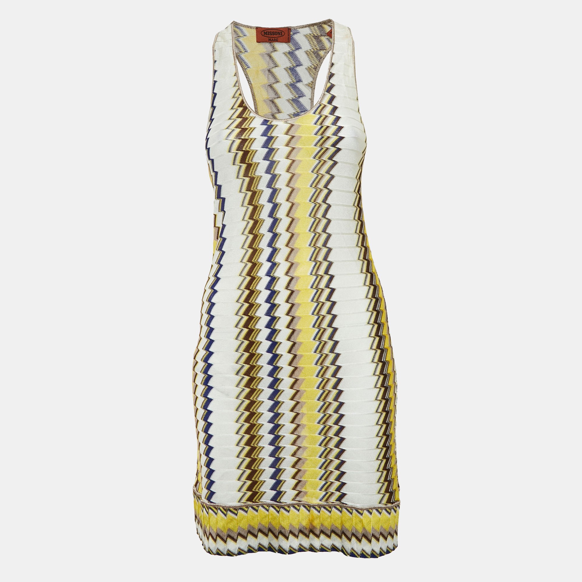 

Missoni Mare Multicolor Chevron Knit Cover-Up Short Dress S