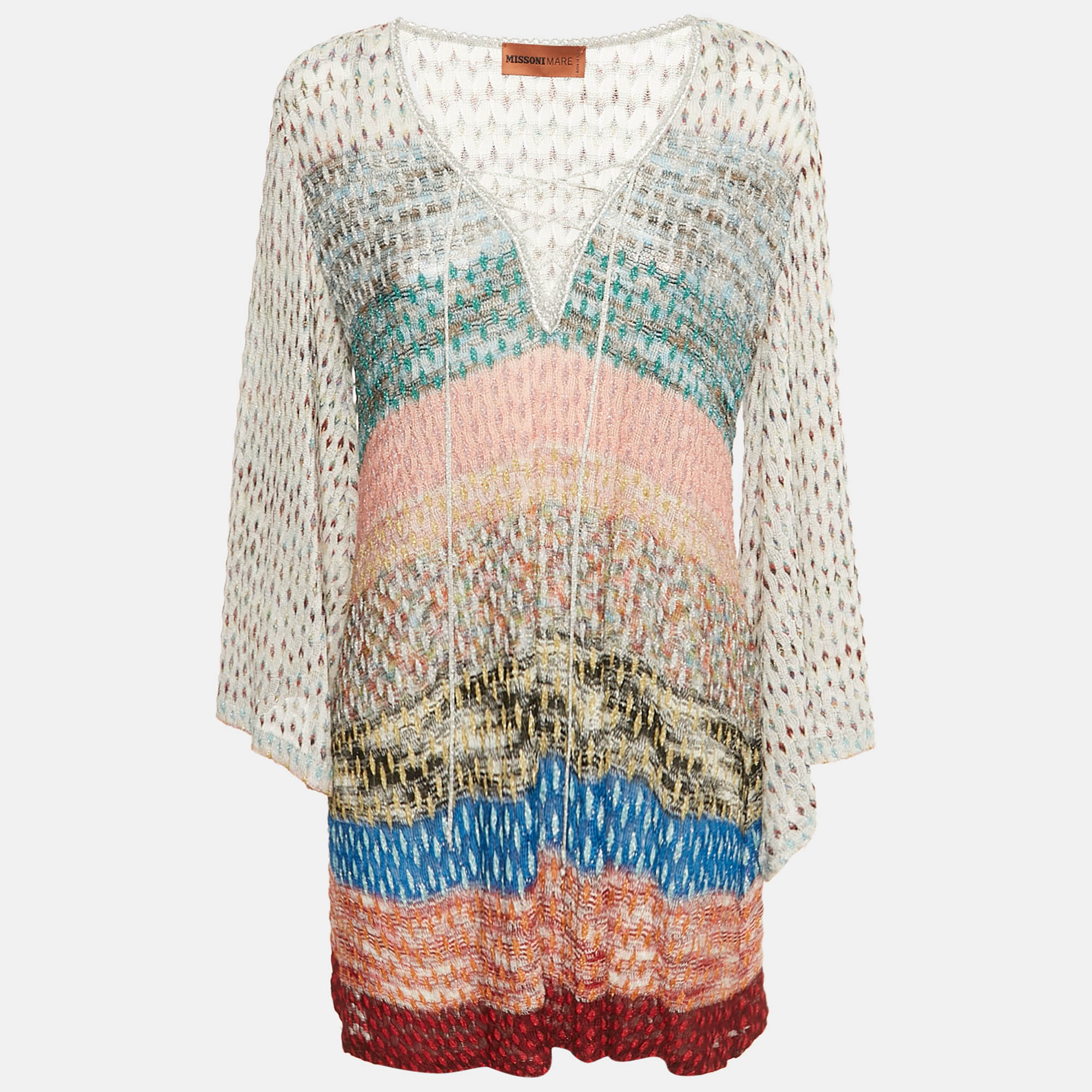 

Missoni Mare Multicolor Lurex Knit Mini Dress M