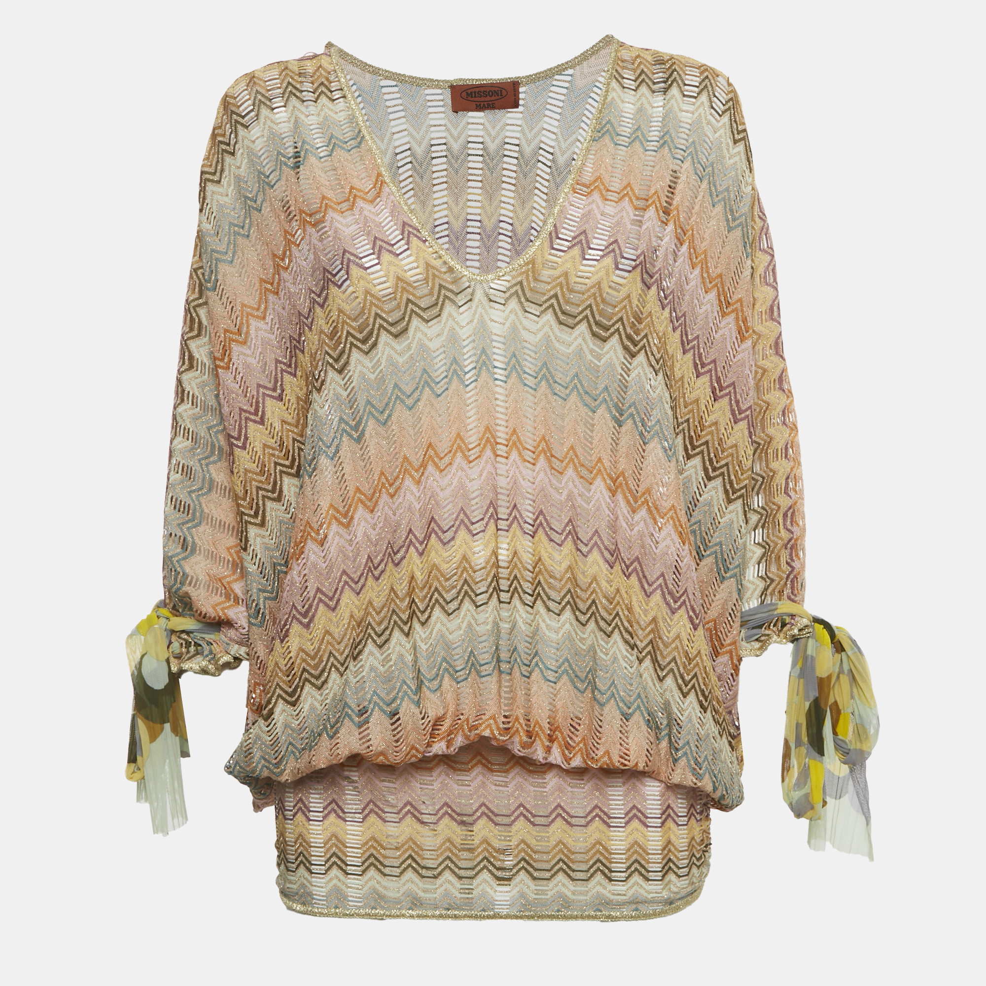 

Missoni Mare Multicolor Lurex Knit Oversized Top S