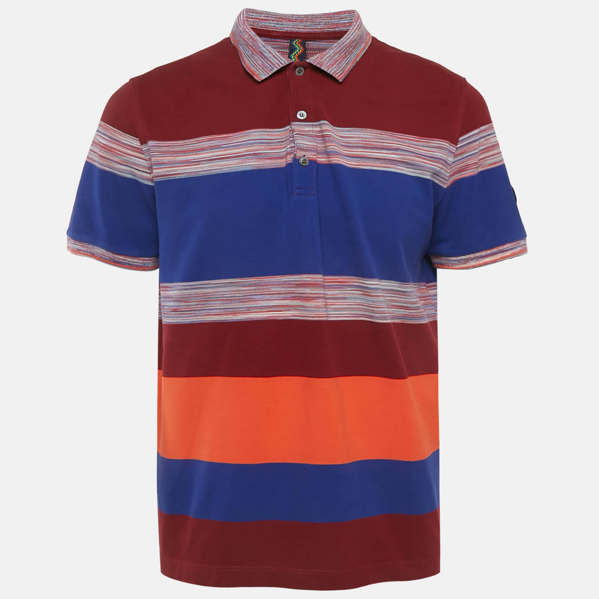

Missoni Mare Multicolor Striped Cotton Knit Polo T-Shirt XL