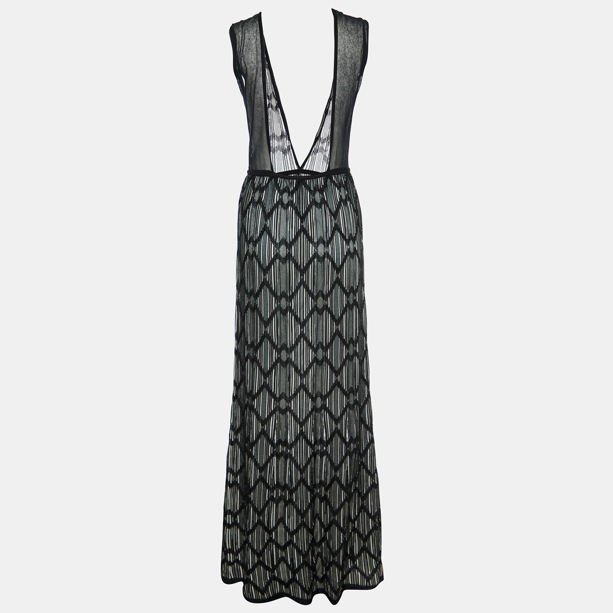 

Missoni Mare Black/White Patterned Knit Maxi Dress