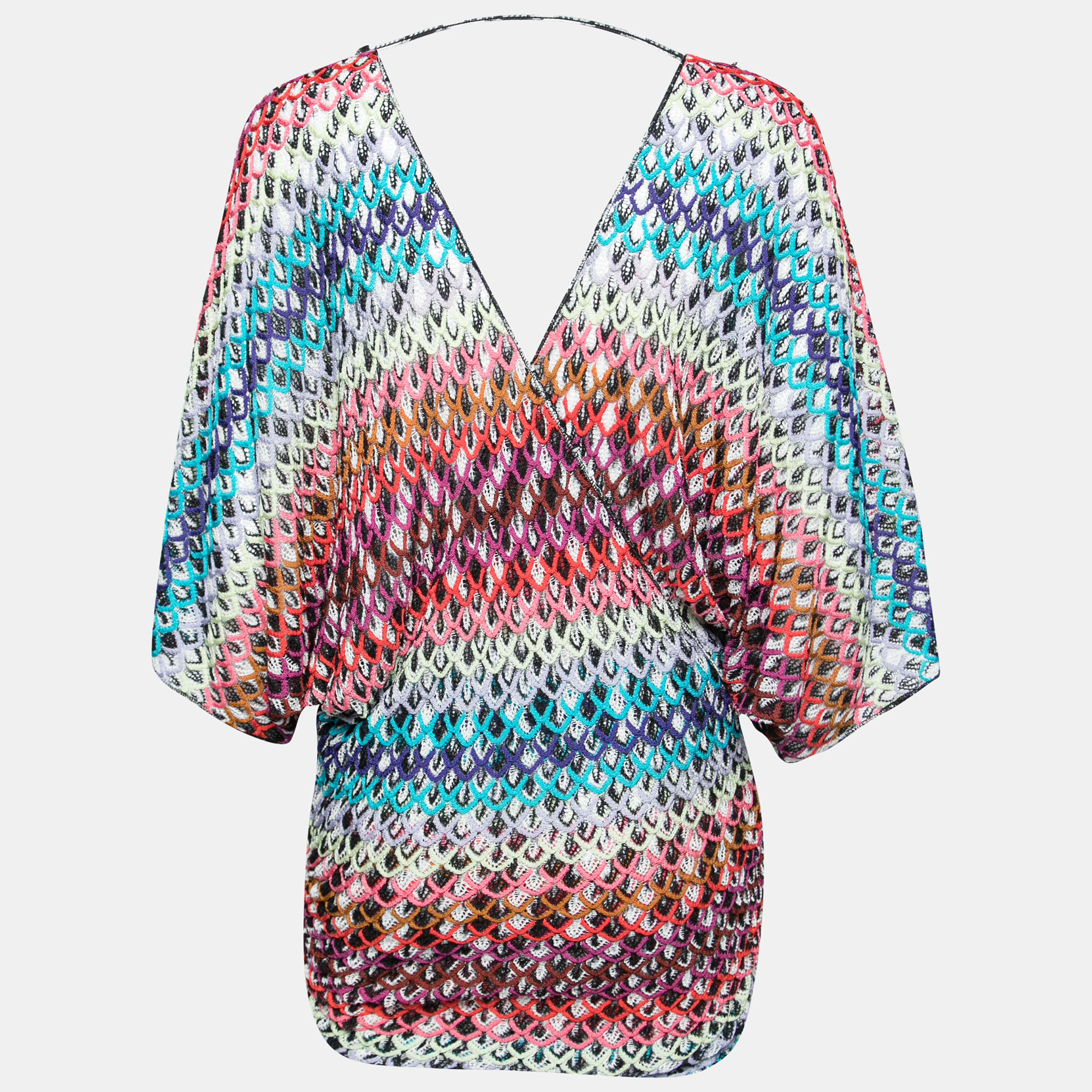 

Missoni Mare Multicolor Textured Knit Beach Dress