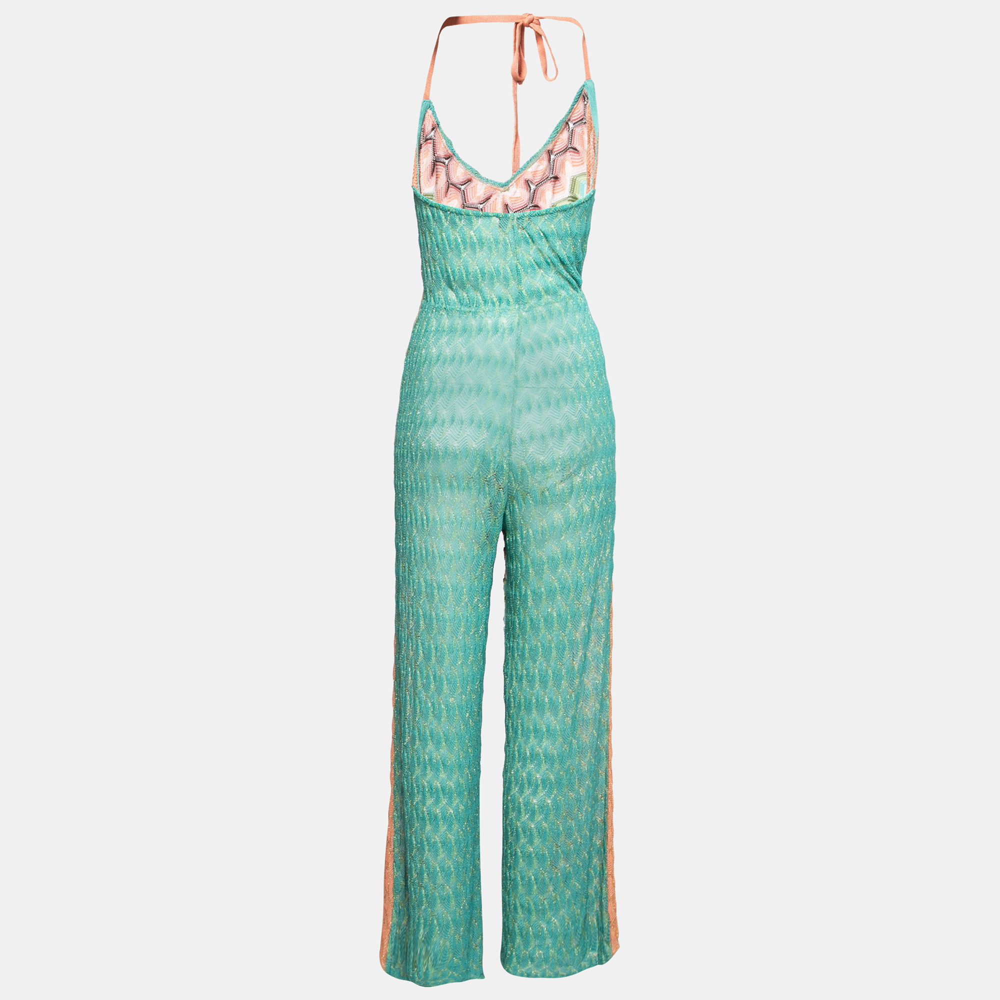 

Missoni Mare Multicolor Chevron Patterned Lurex Knit Jumpsuit