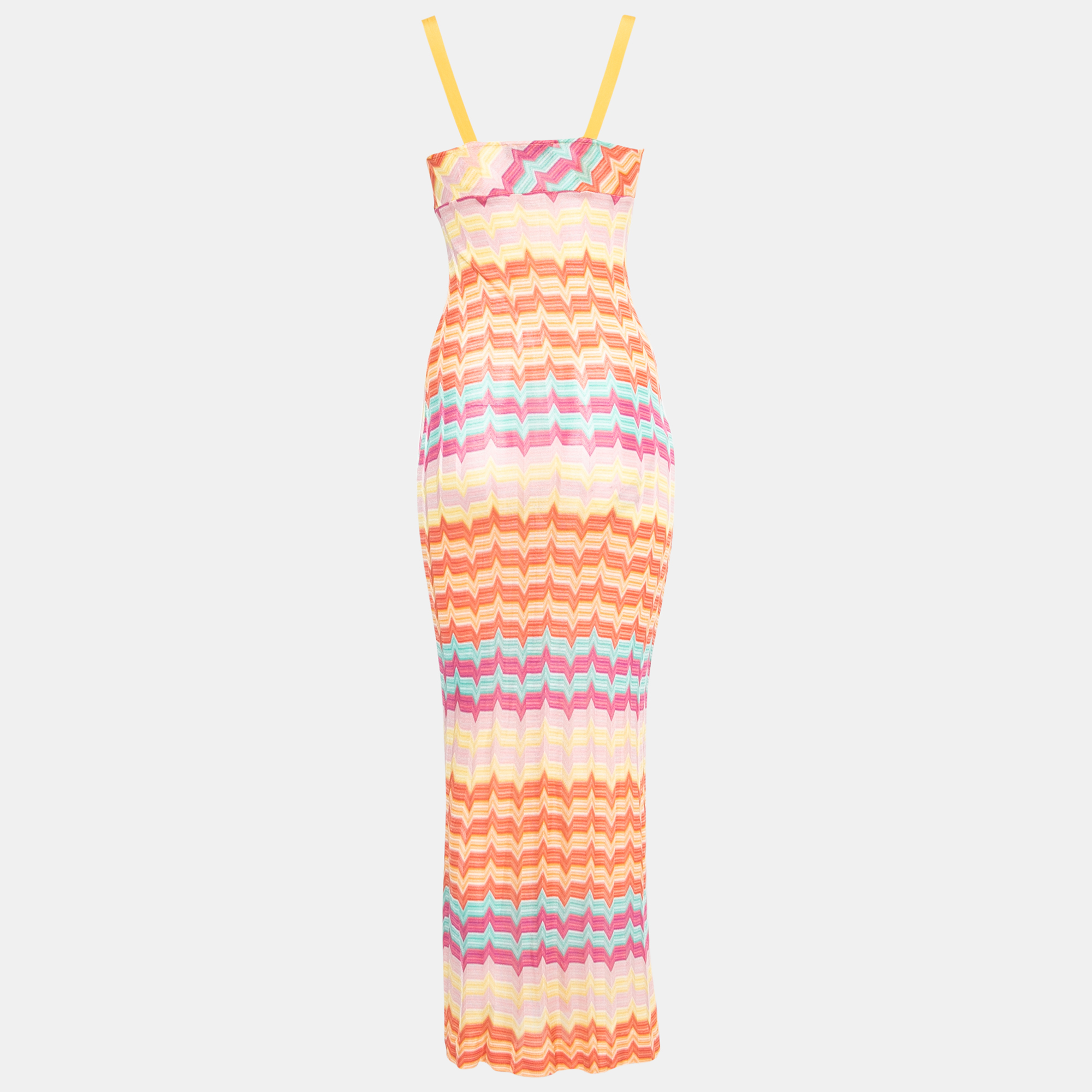 

Missoni Mare Multicolor Patterned Knit Button Front Dress