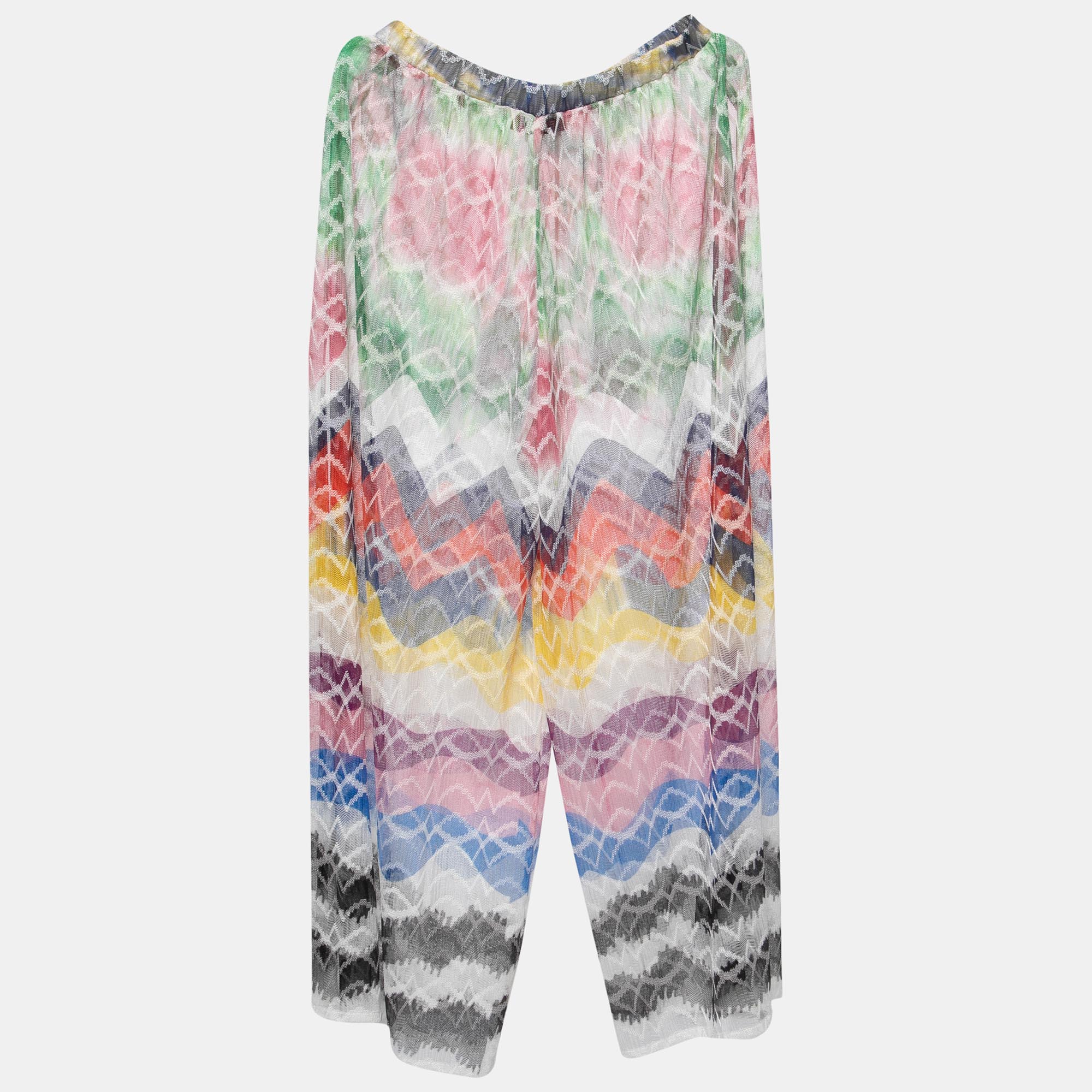 

Missoni Mare Multicolor Patterned Mesh Open-Side Pants