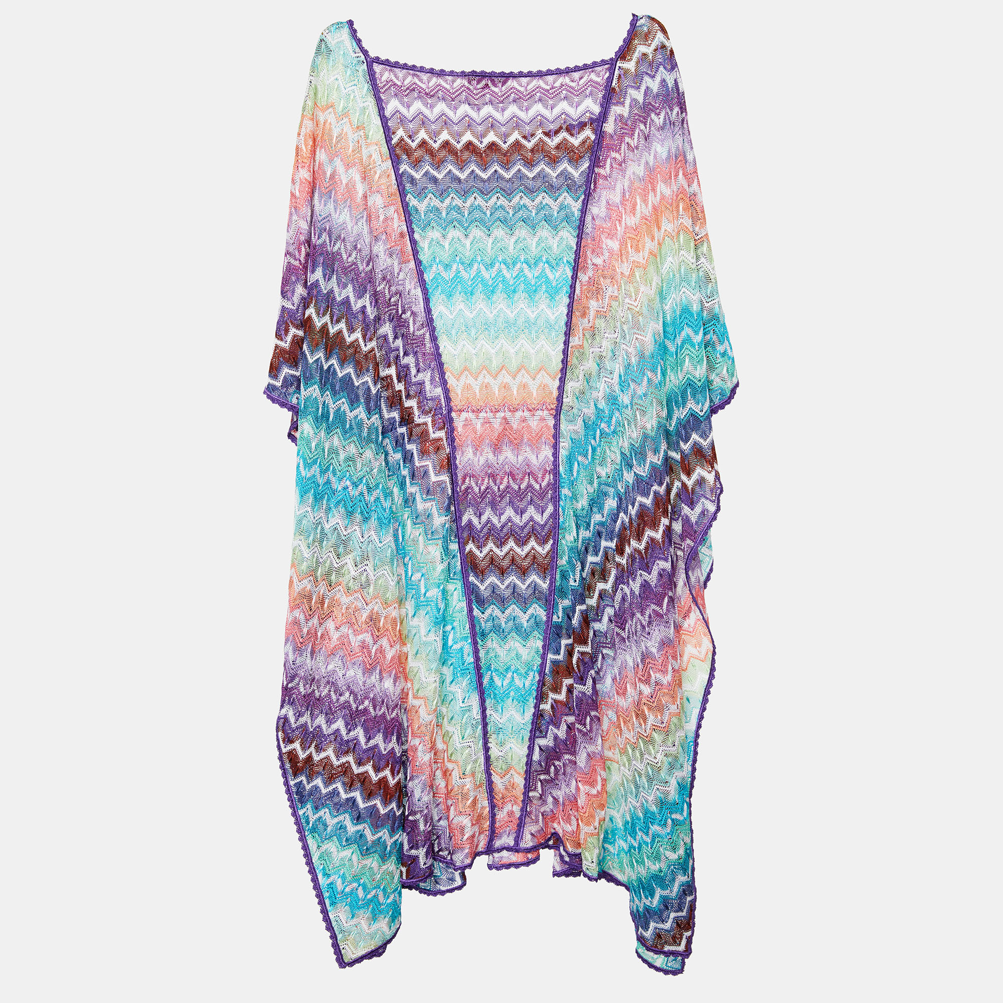 

Missoni Mare Multicolor Knit Kaftan Mini Dress