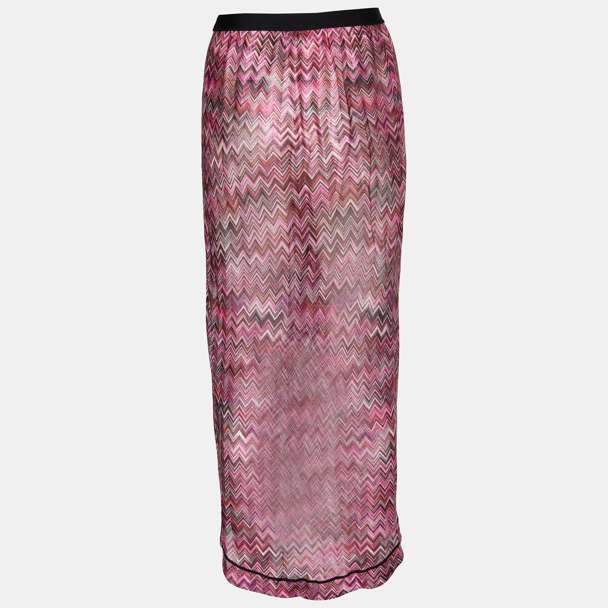 

Missoni Mare Pink Knit Faux Wrap Asymmetric Skirt