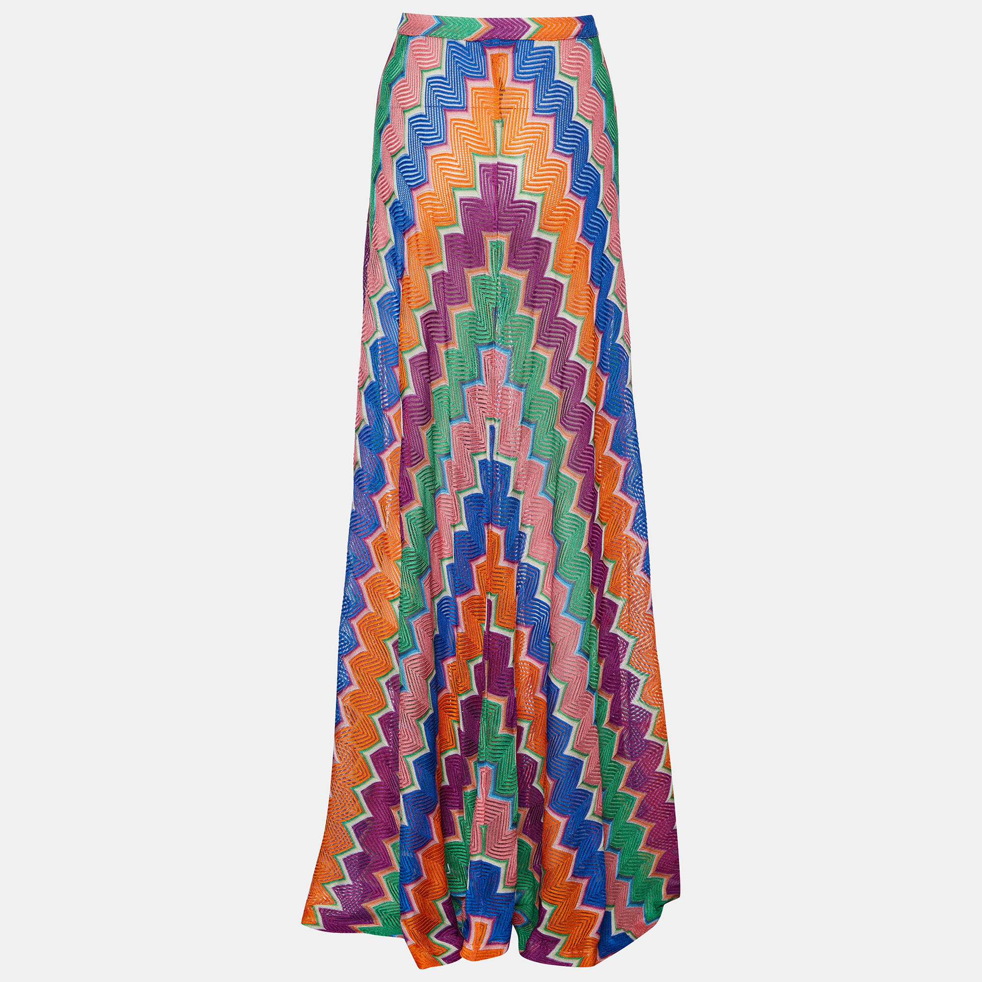 

Missoni Mare Multicolor Knit Patterned Maxi Skirt