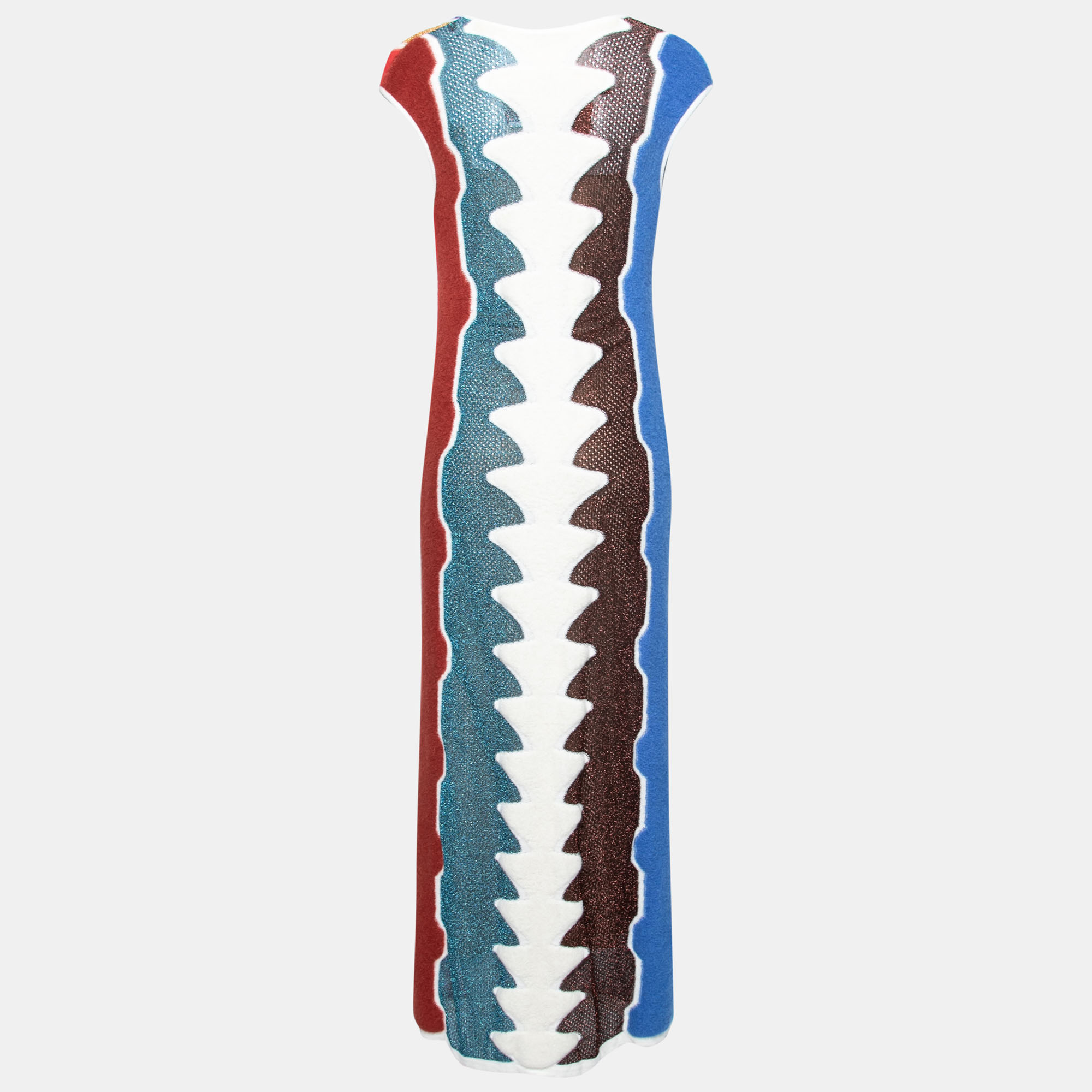 

Missoni Multicolor Wave Pattern Knit Maxi Dress