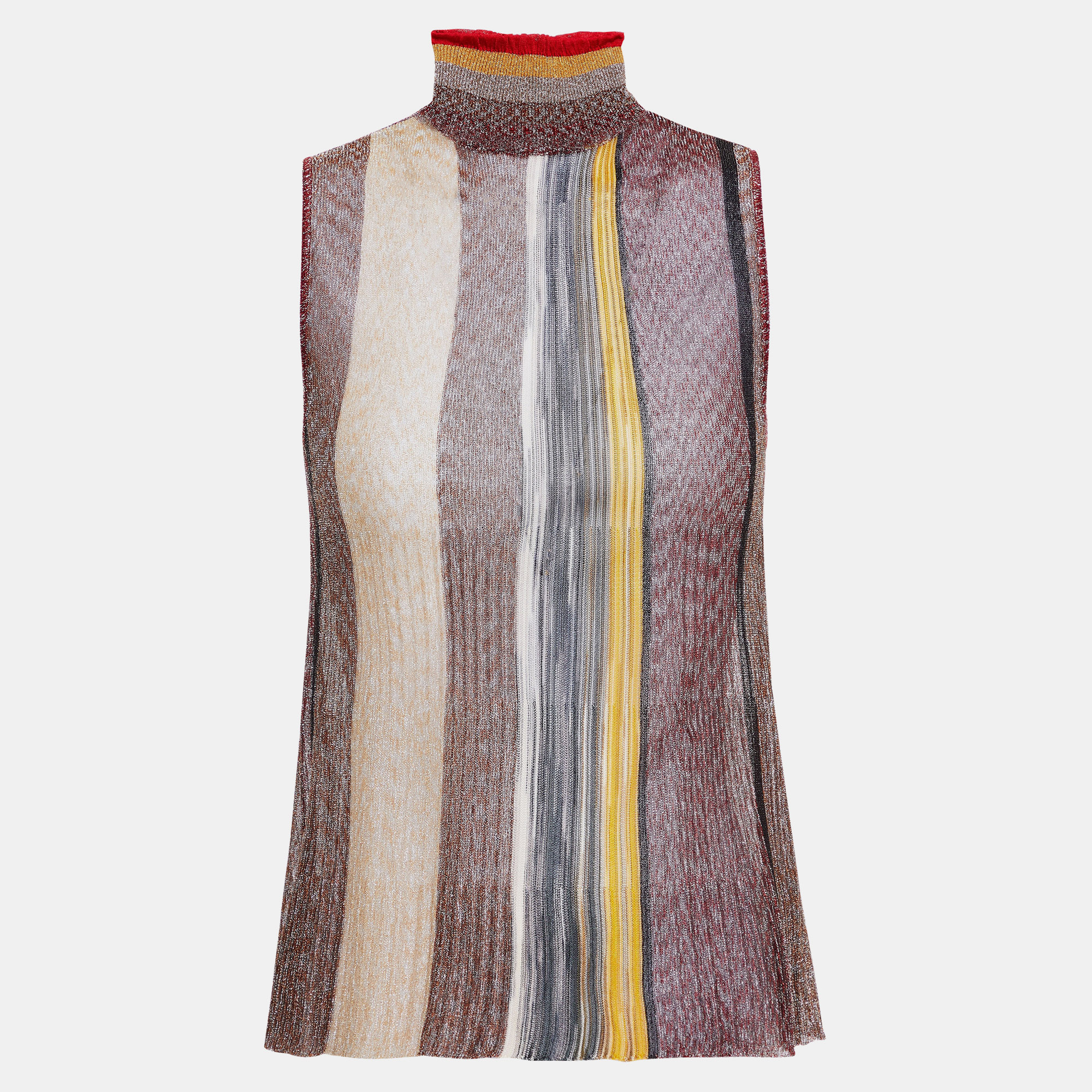 Pre-owned Missoni Polyester Sleeveless Top 38 In Multicolor
