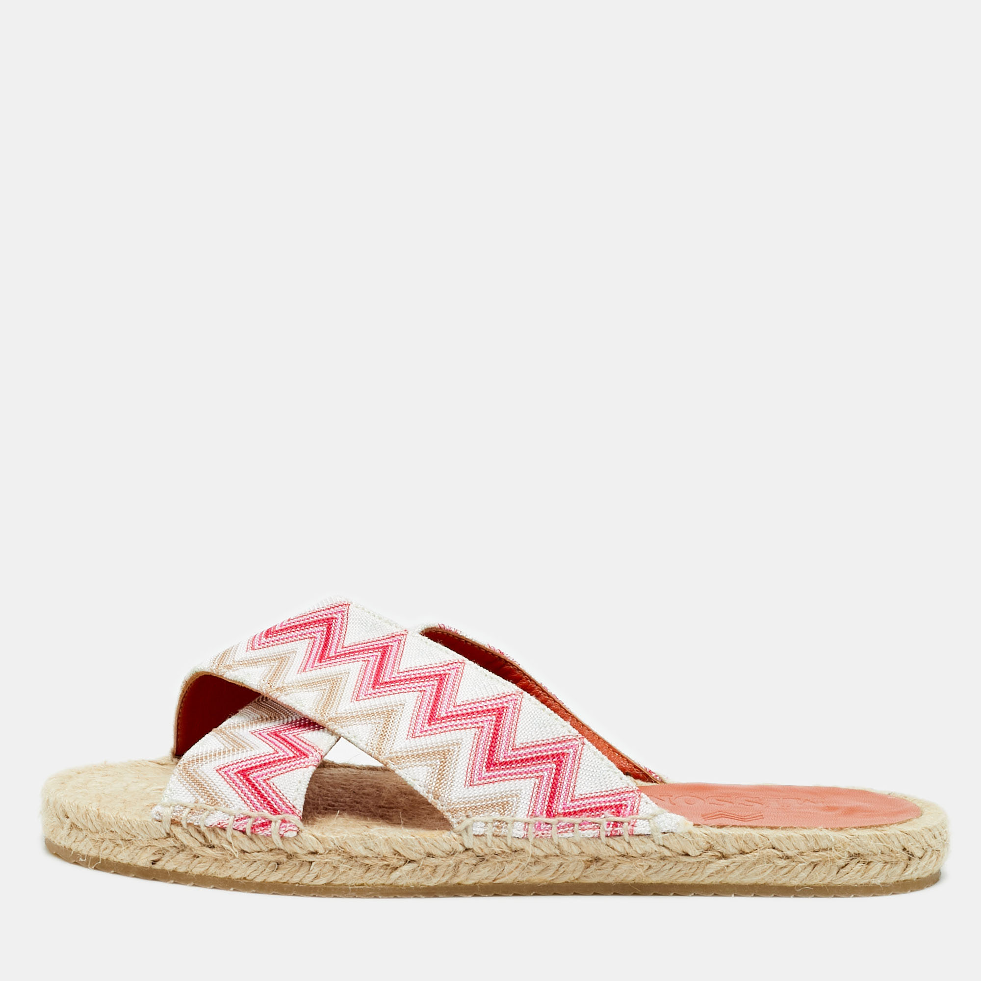 

Missoni Harlow Wave Size  Multicolor Knit Fabric Espadrille Sandals