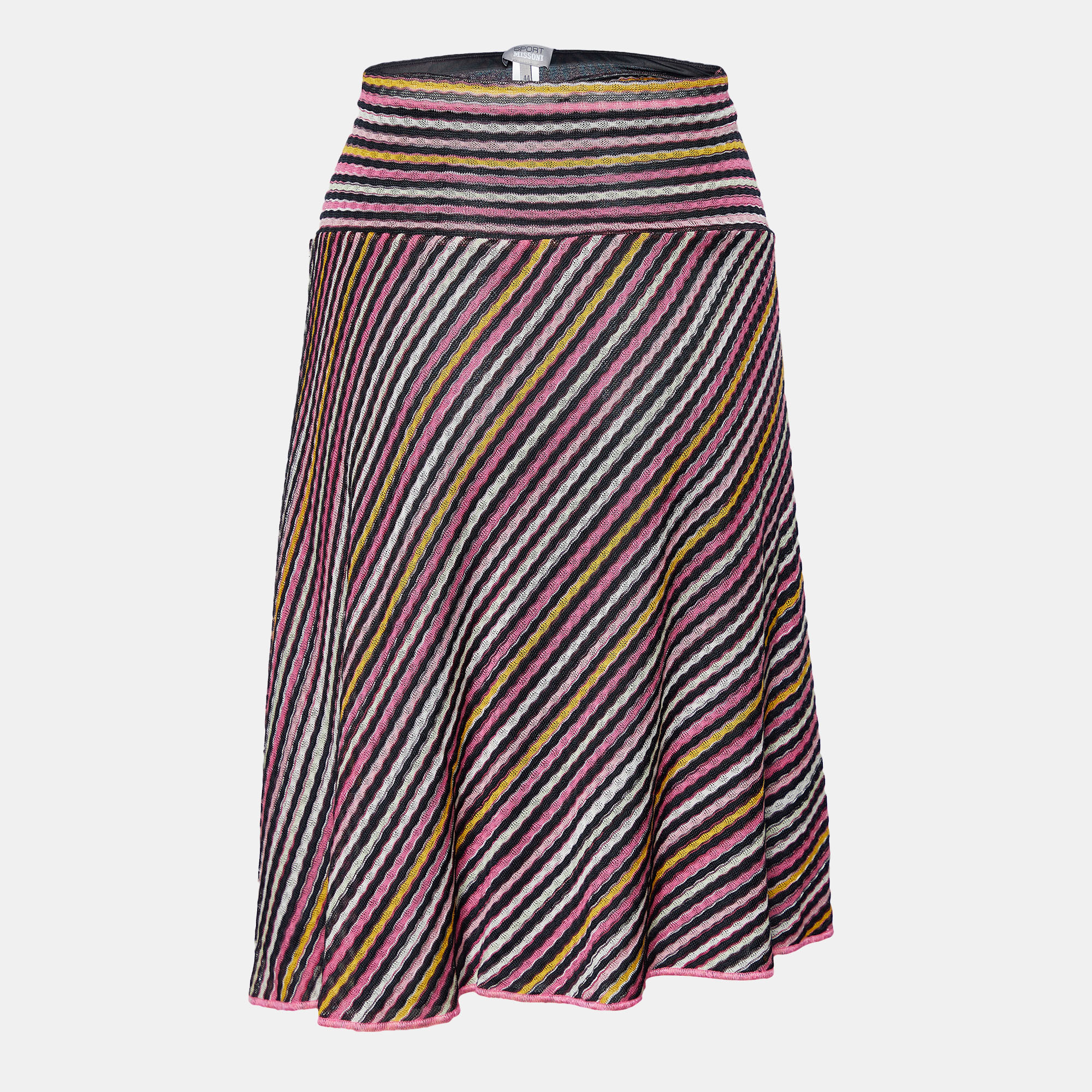 Pre-owned Missoni Sport Multicolor Striped Knit Mini Skirt M