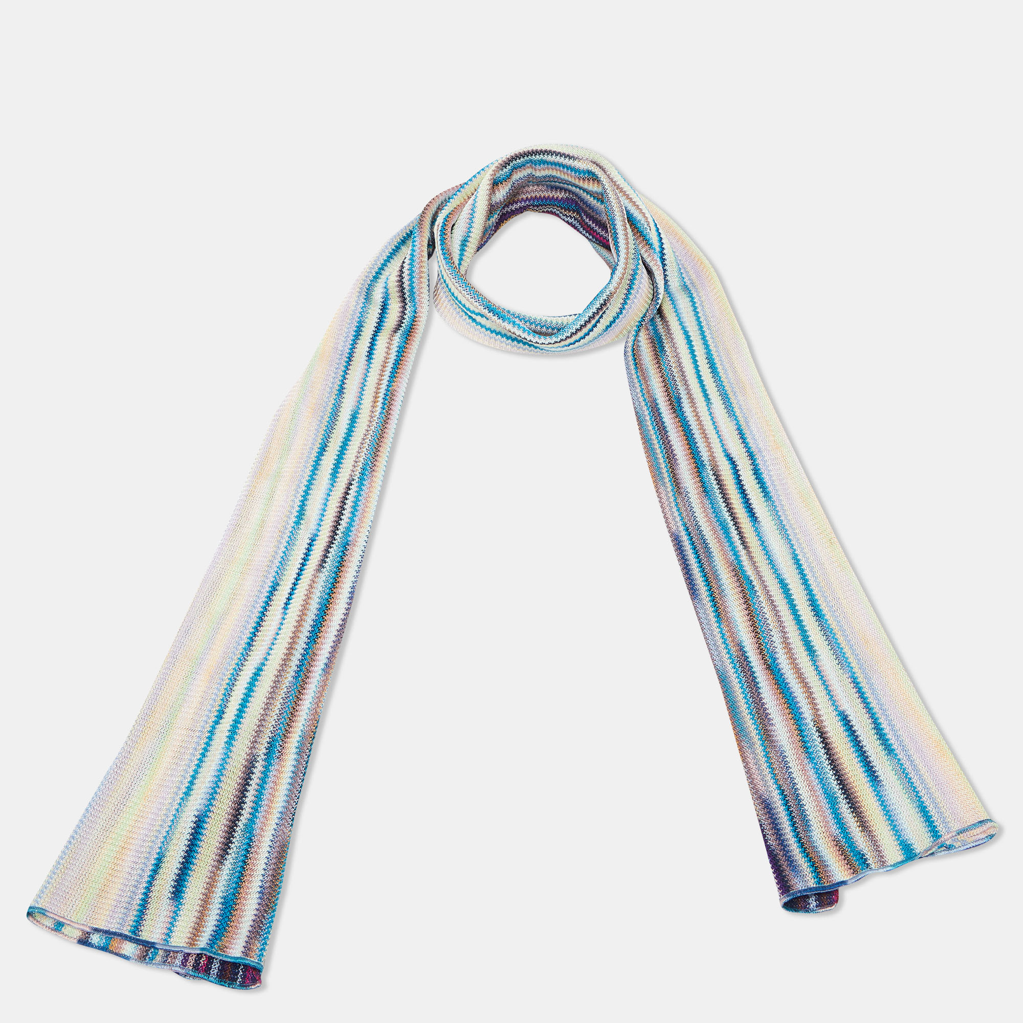 Missoni Multicolor Striped Knit Stole 