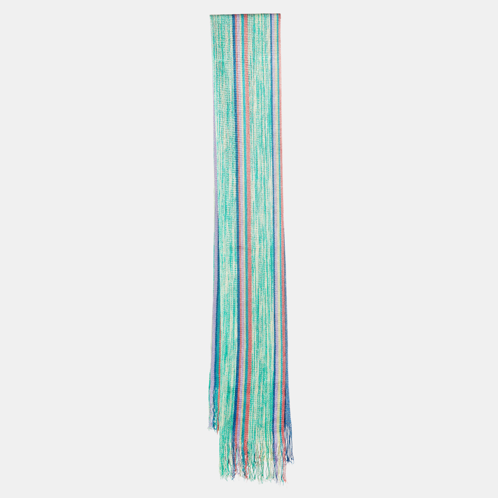 

Missoni Multicolor Striped Knit Fringed Stole