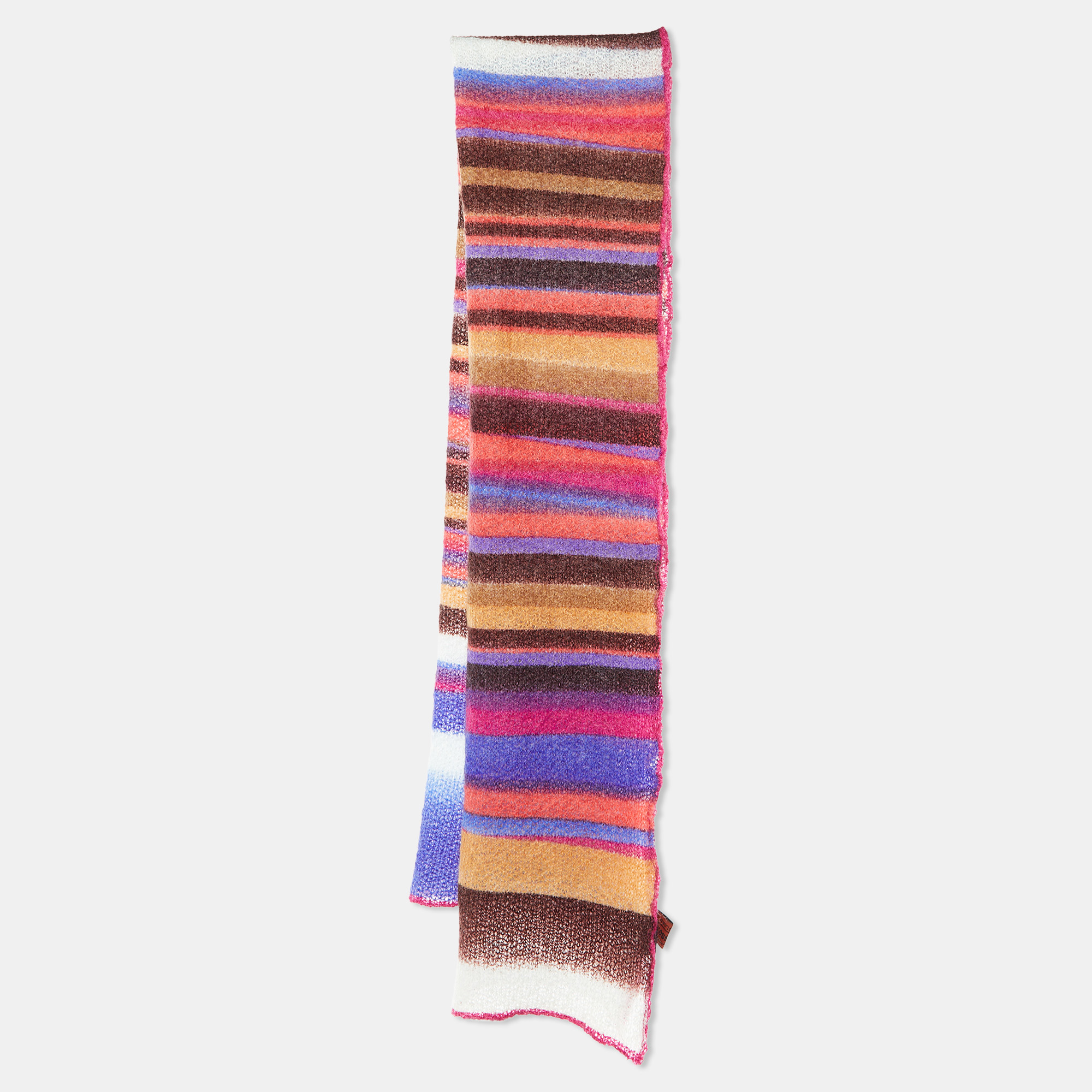 

Missoni Multicolor Striped Mohair Blend Knit Stole