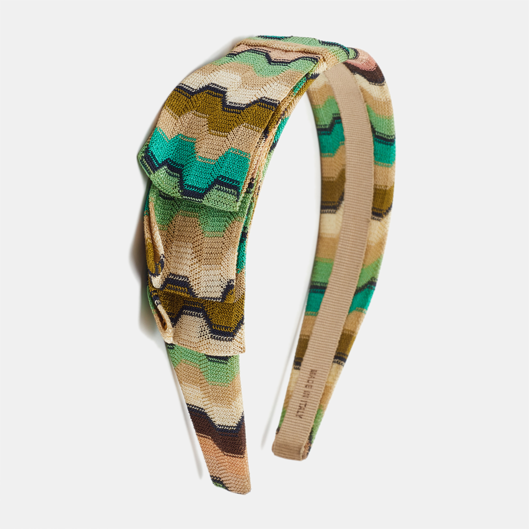 

Missoni Multicolor Pleated Knit Head Band