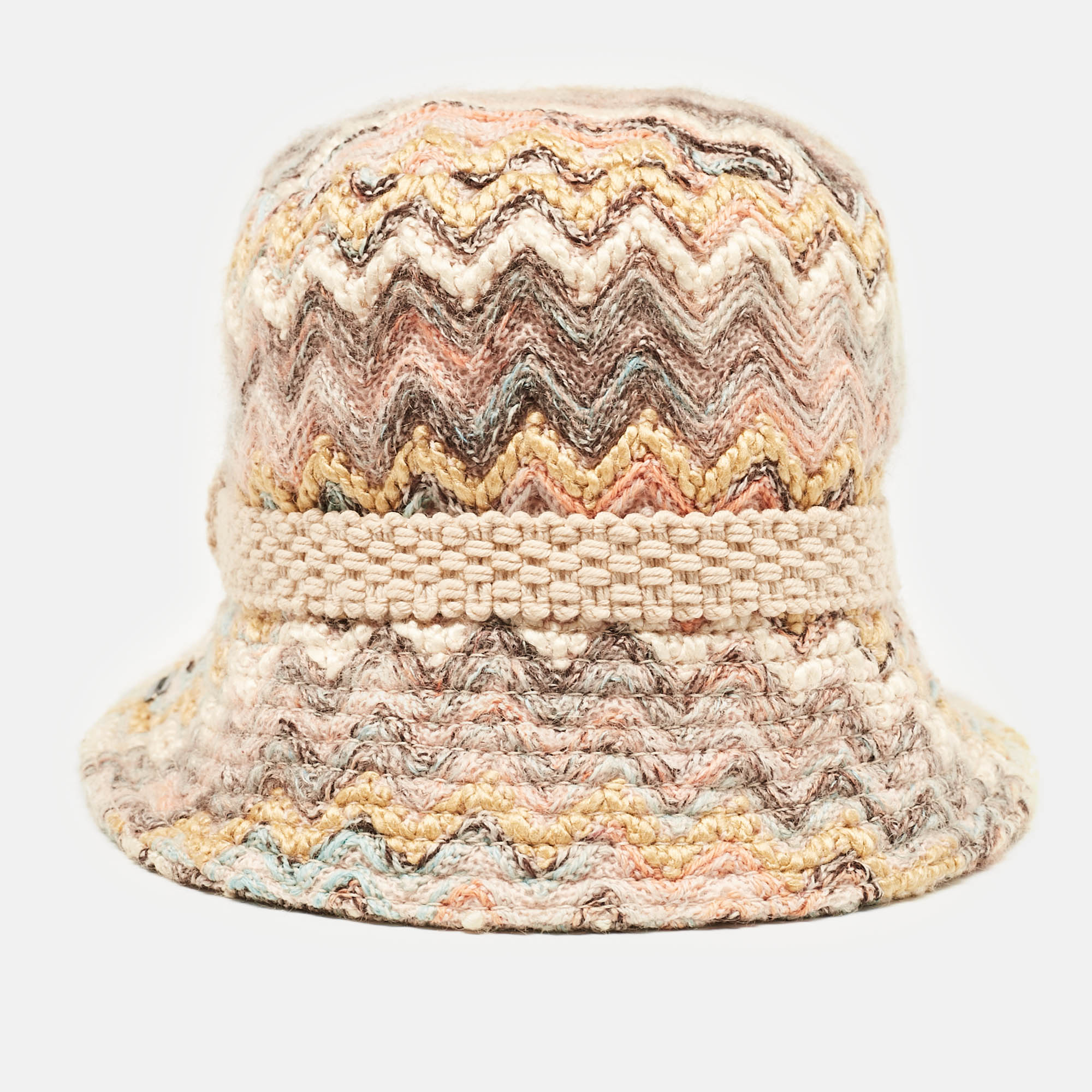 

Missoni Multicolor Chevron Knit Hat L