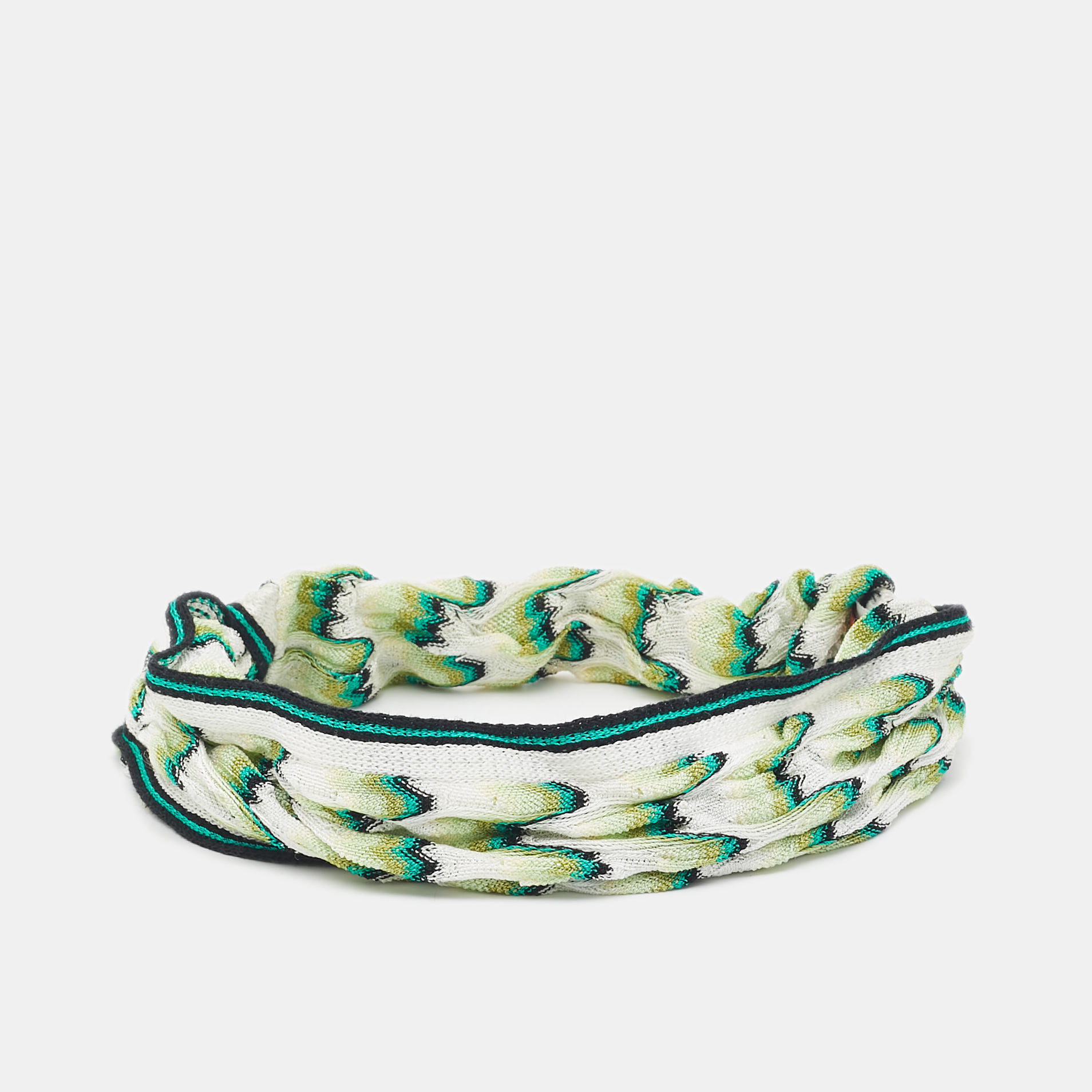 

Missoni Green Patterned Crochet Head Band