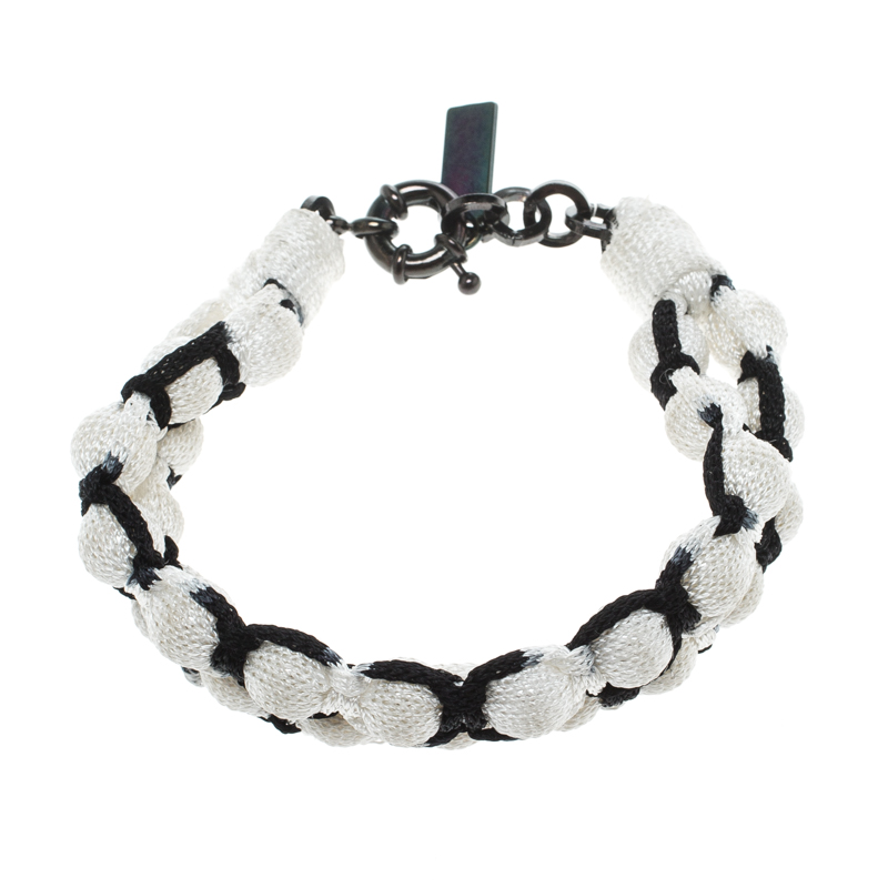 

Missoni Monochrome Roped Double Ball Bracelet, White