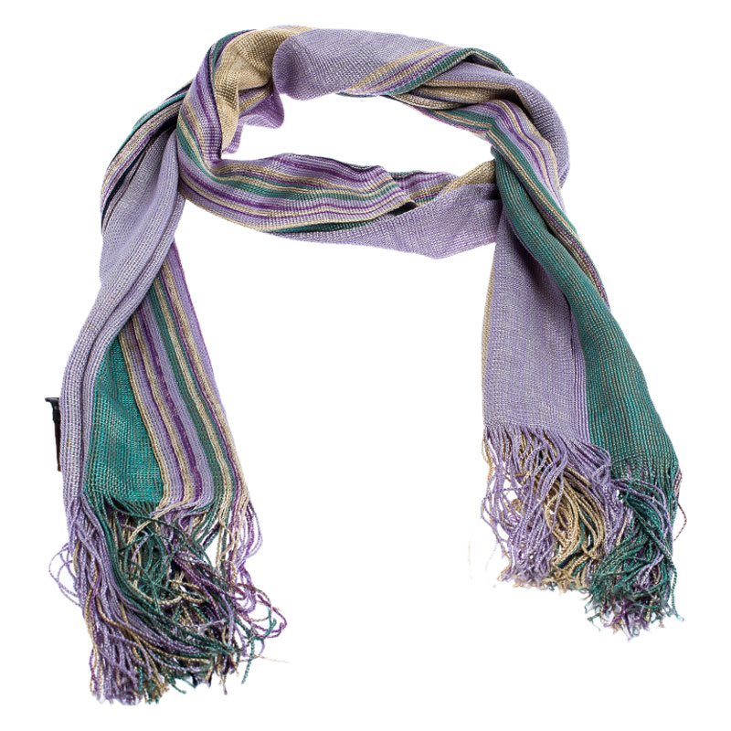 

Missoni Multicolor Striped Knit Scarf