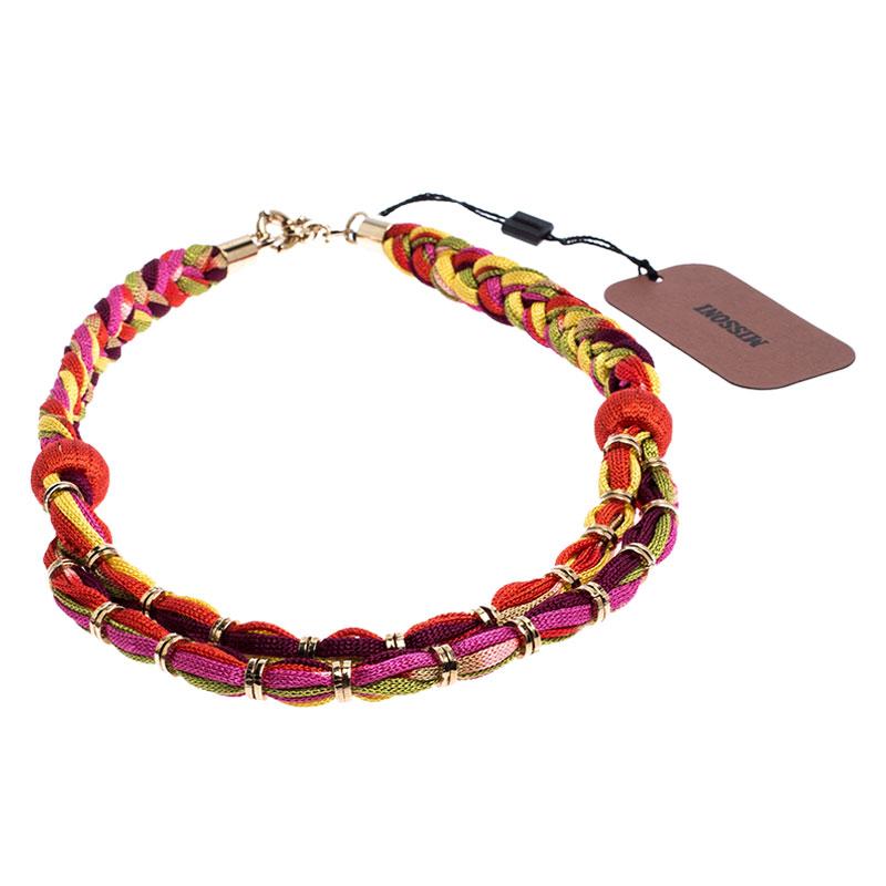 

Missoni Multicolor Double Rope Braided Necklace