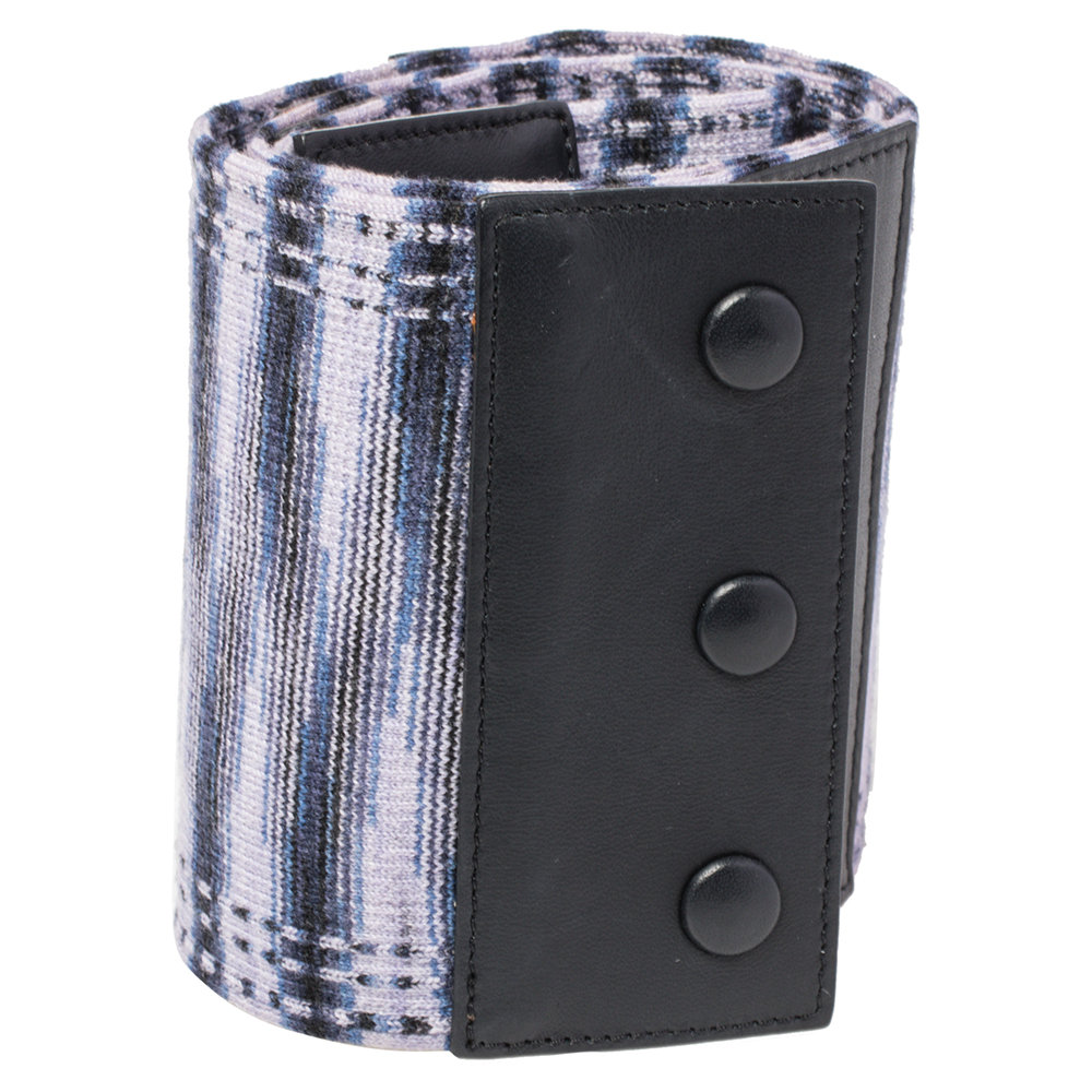 

Missoni Multicolor Stretch Fabric And Leather Waist Belt 70 CM