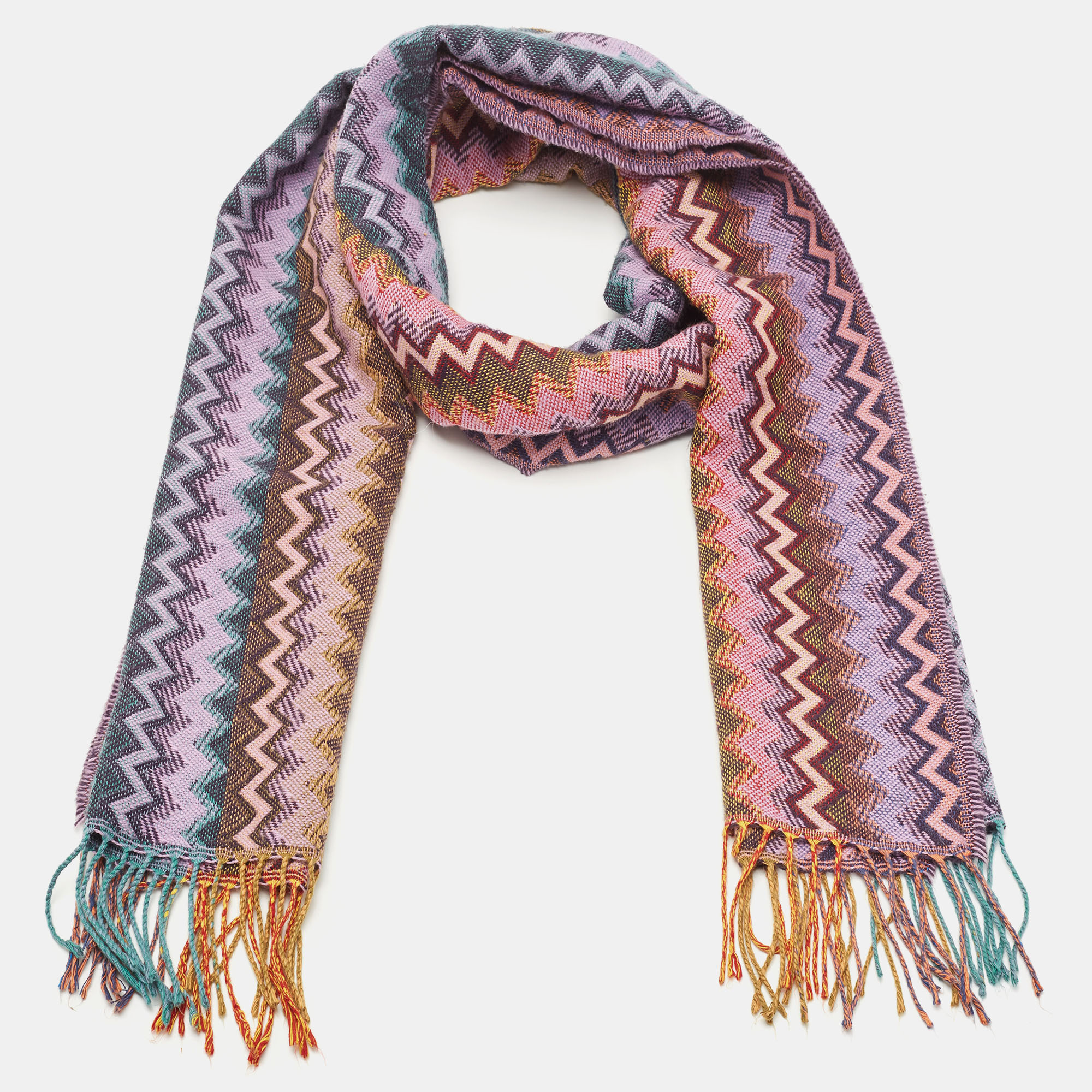 

Missoni Foulard Multicolor patterned Acrylic Scarf