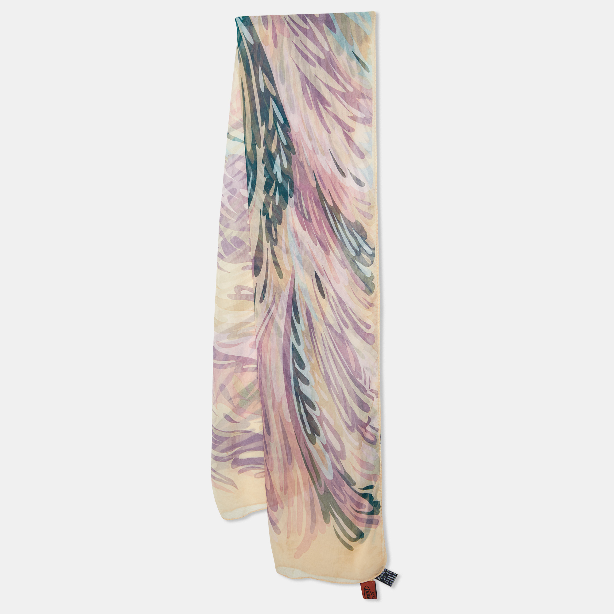Pre-owned Missoni Pink Printed Silk Chiffon Stole