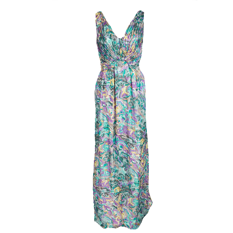Pre Owned Missoni Multicolor Printed Sleeveless Maxi Dress S