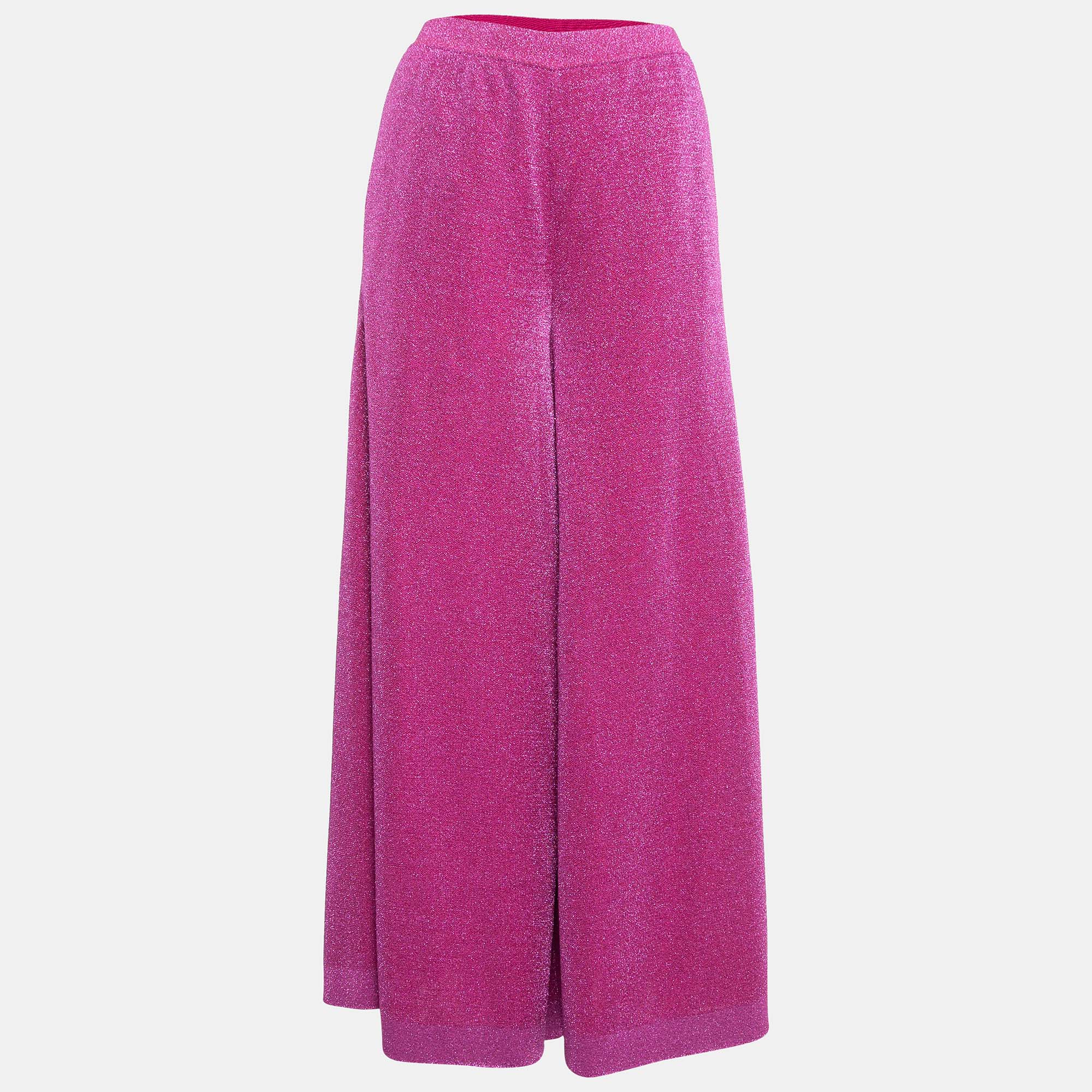 

Missoni Pink Lurex Knit Palazzo Pants M