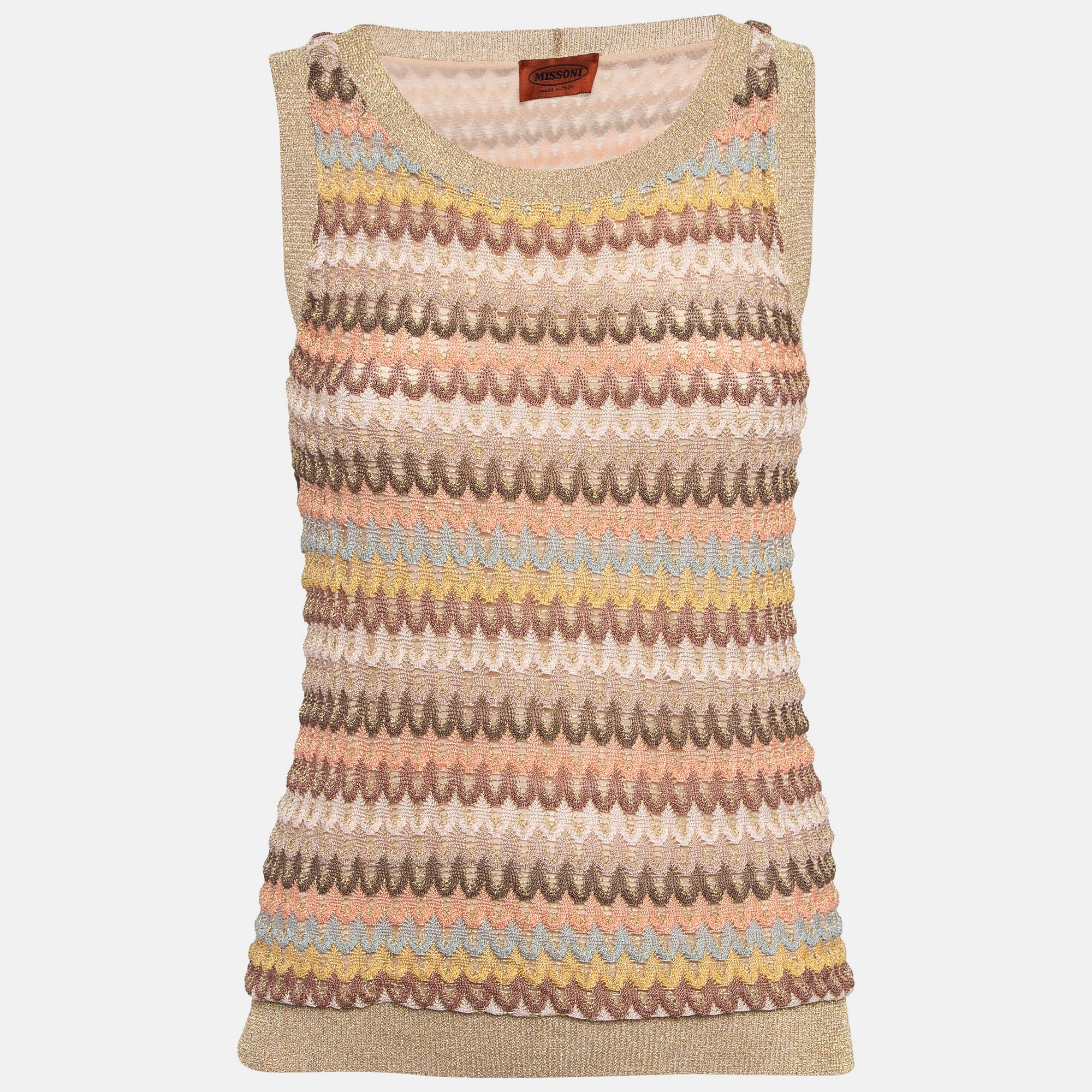 

Missoni Multicolor Patterned Knit Tank Top S