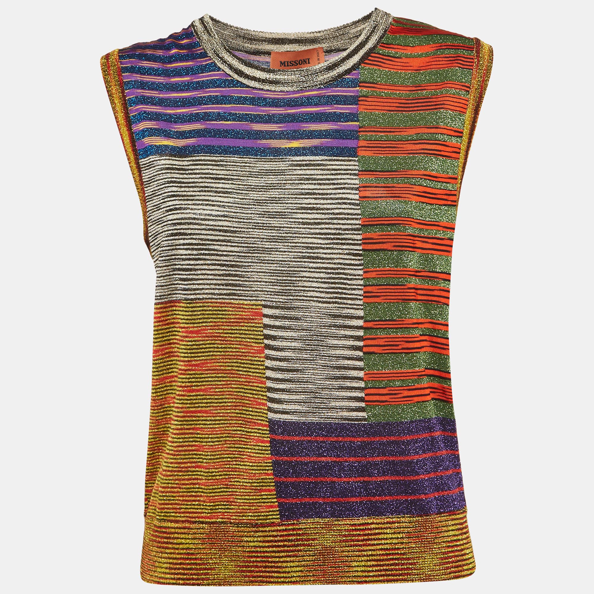 

Missoni Multicolor Lurex Knit Tank Top L